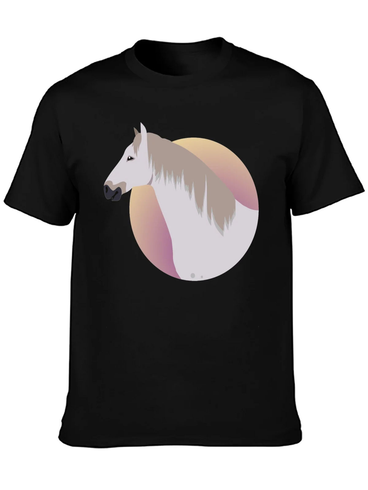 Horse Graphic Tee - Black Cotton Blend Shirt product image 3