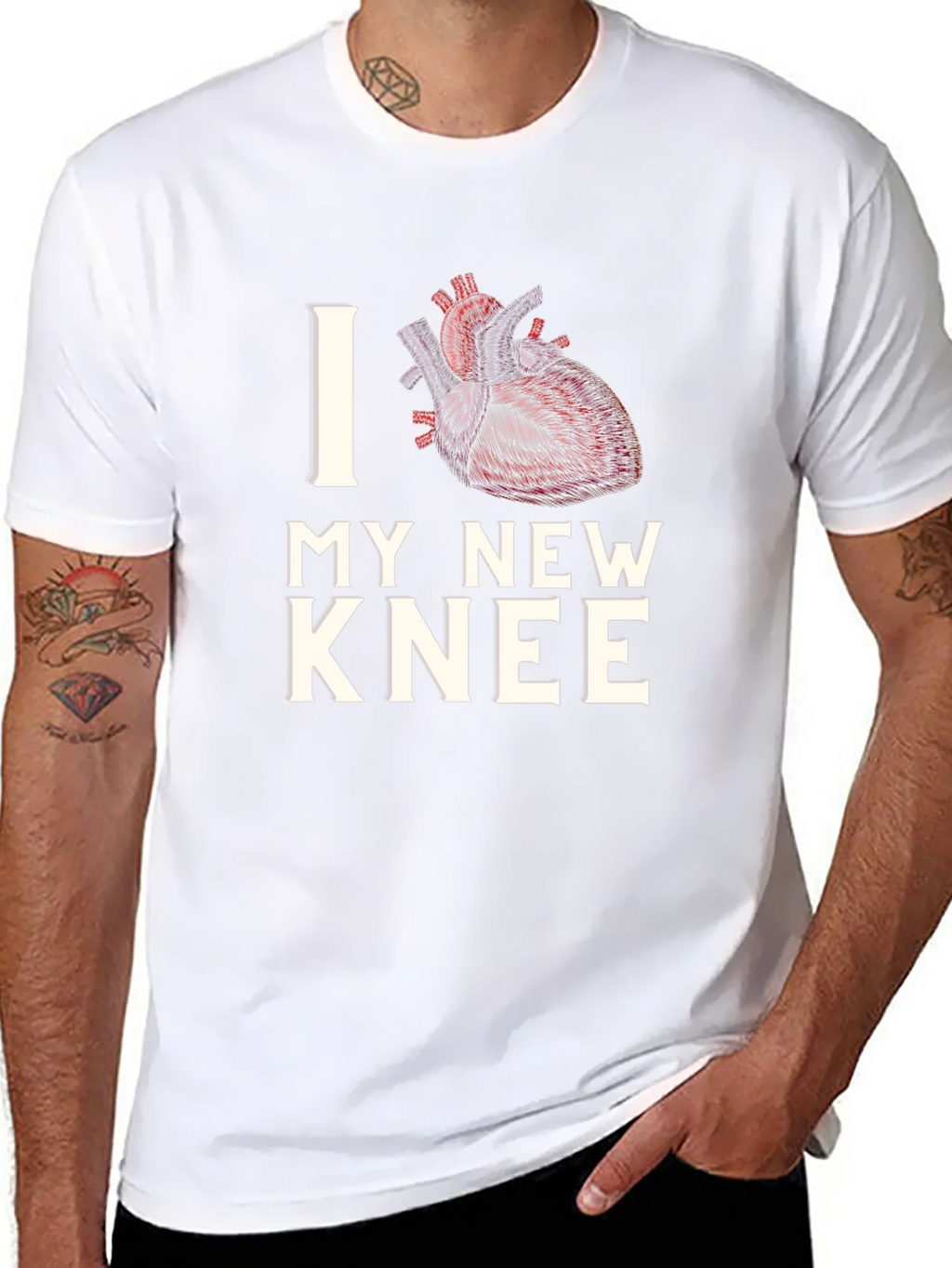 I Heart My New Knee Funny T-Shirt product image 7