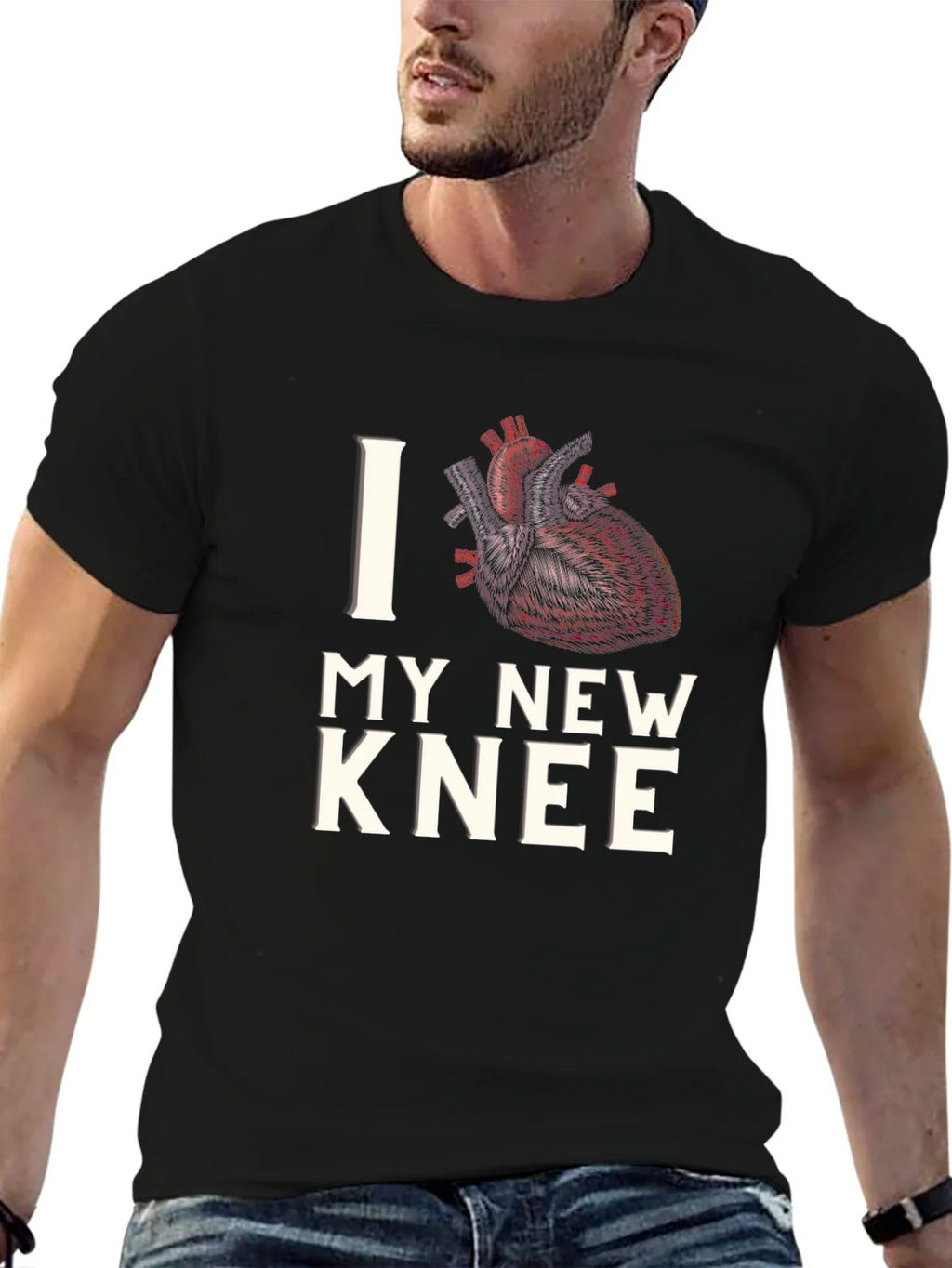 I Heart My New Knee Funny T-Shirt product image 6