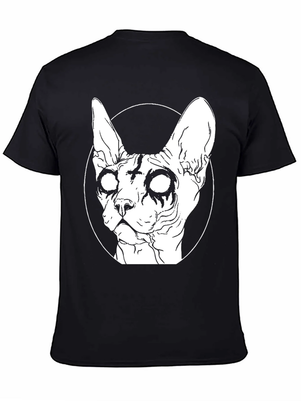 Gothic Cat Graphic T-Shirt - Black product image 4
