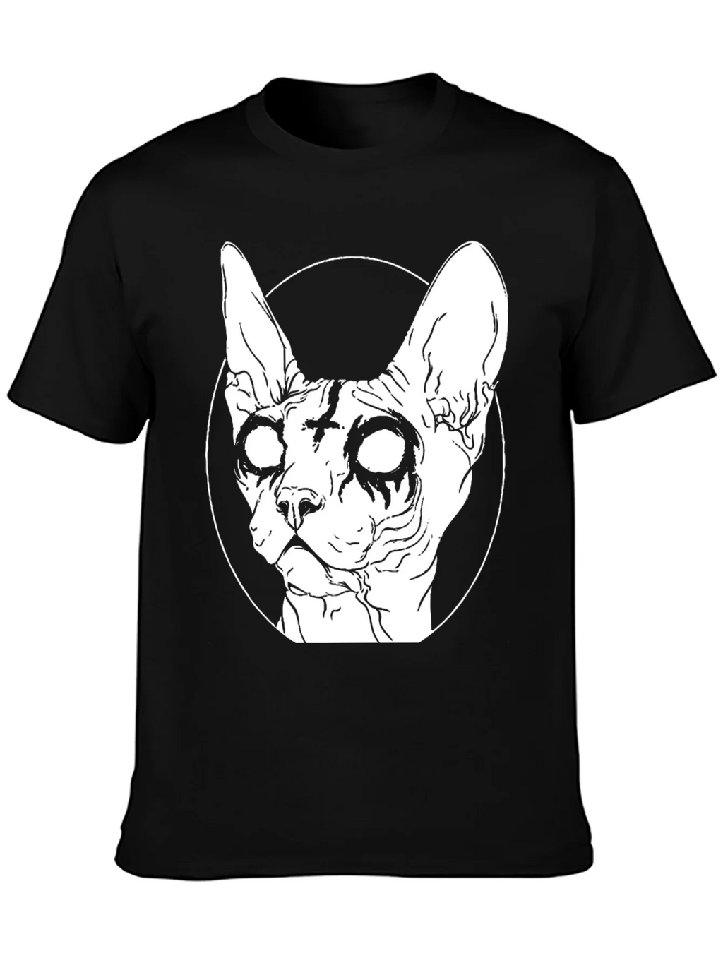 Gothic Cat Graphic T-Shirt - Black product image 3