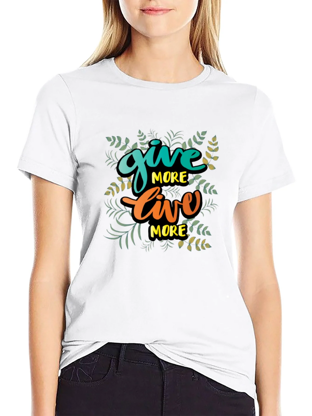 Give More Live Black T-Shirt product image 8