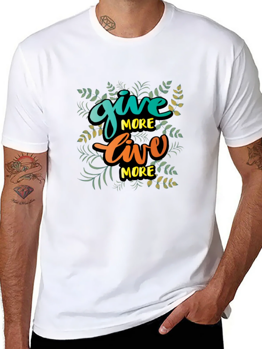 Give More Live Black T-Shirt product image 7