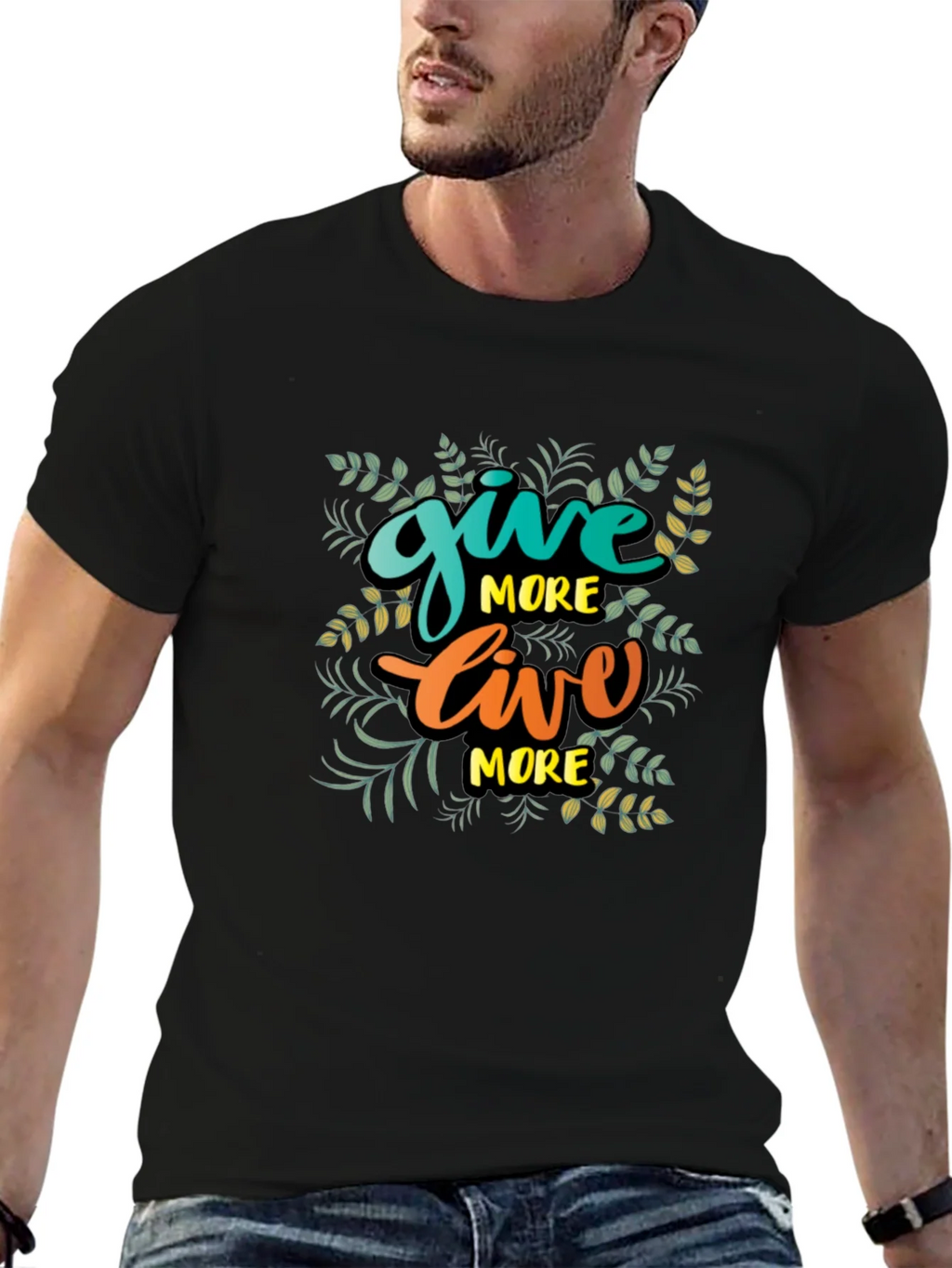 Give More Live Black T-Shirt product image 6