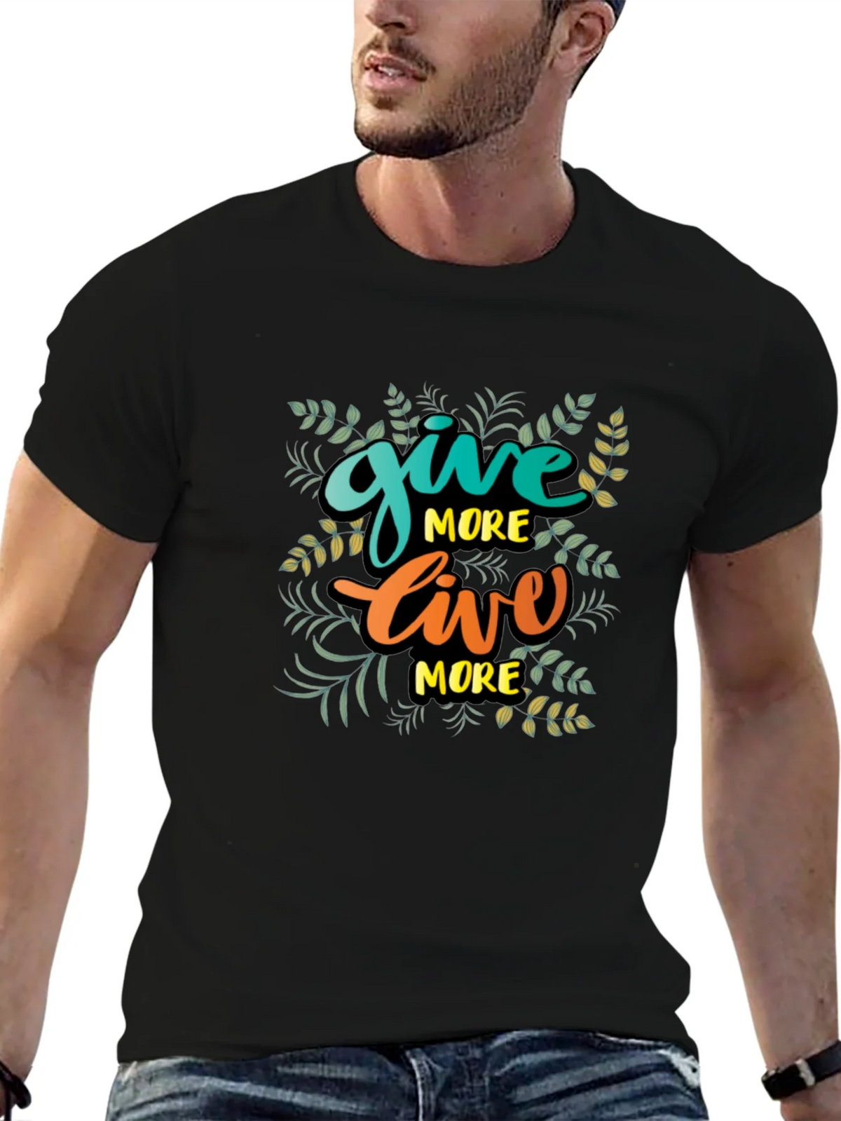 Give More Live Black T-Shirt product image 6