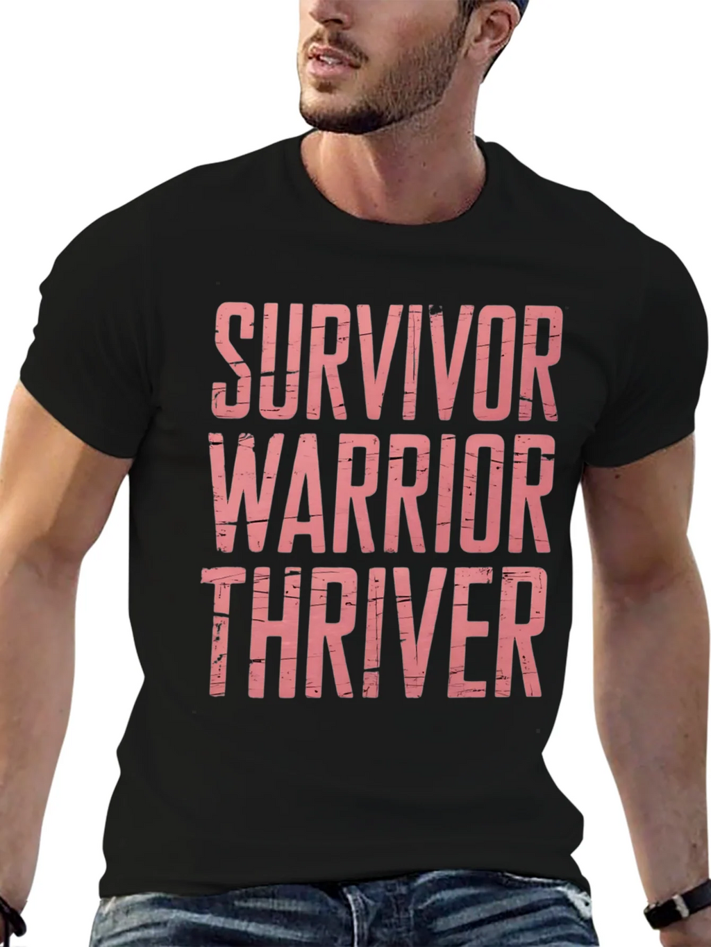 Survivor Warrior Thriver Graphic Tee product image 6