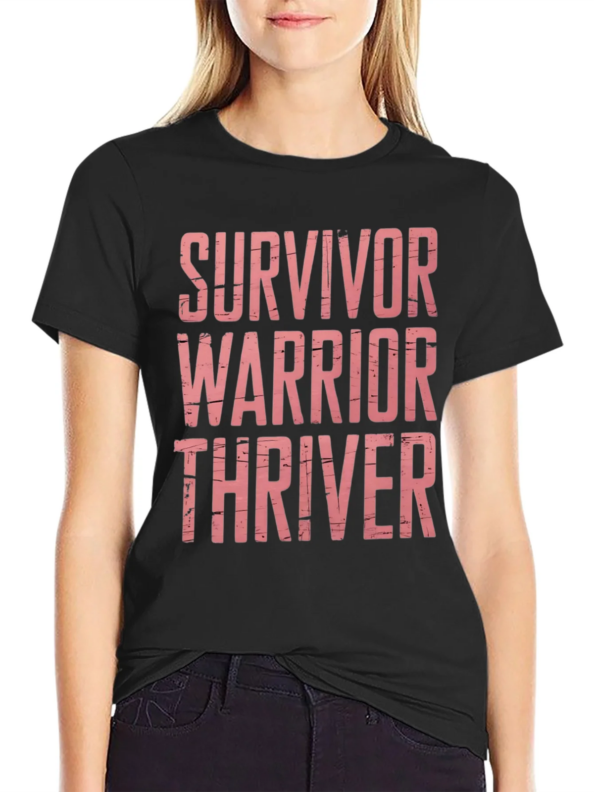 Survivor Warrior Thriver Graphic Tee product image 2