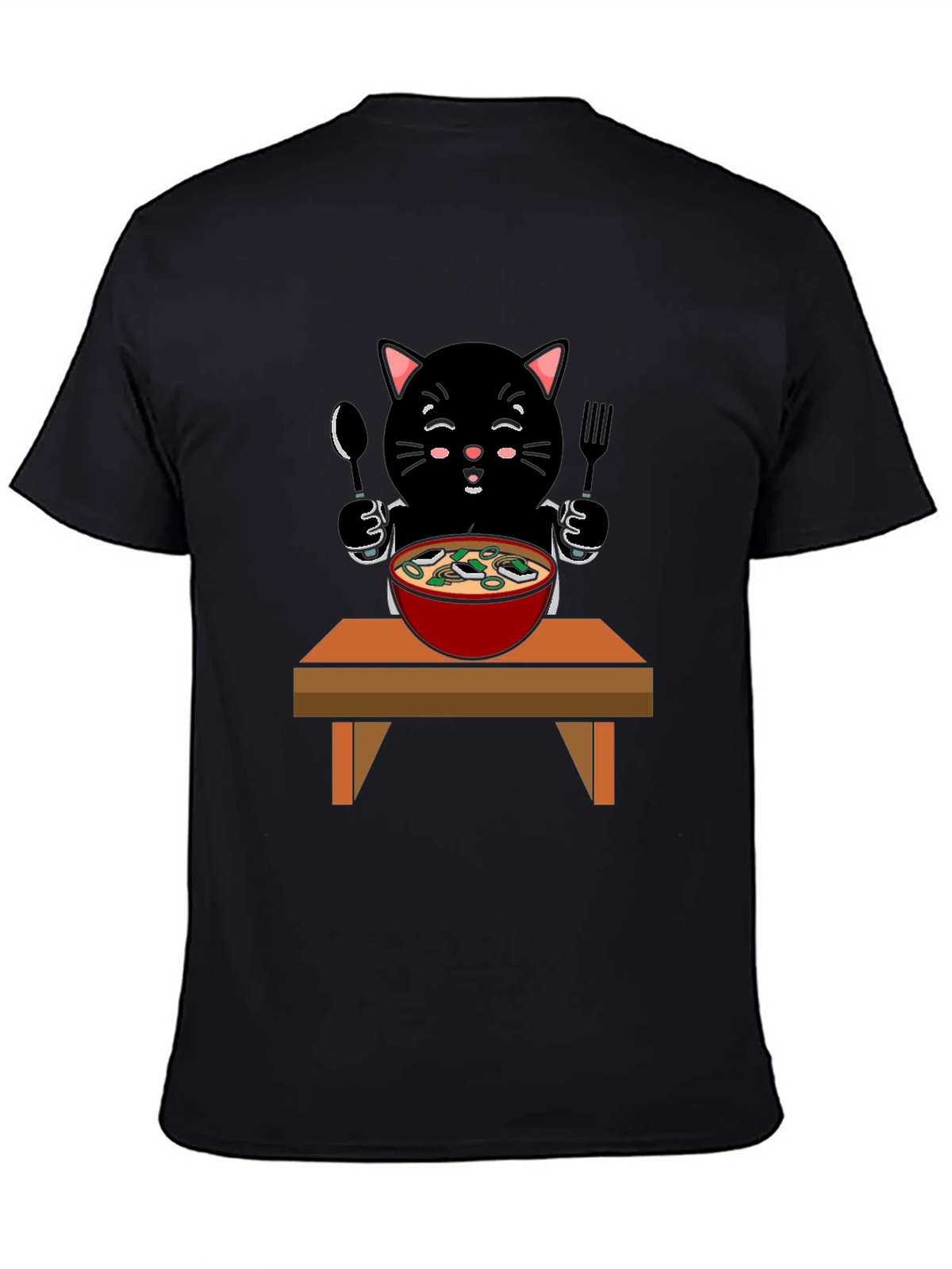 Cat Eating Ramen T-Shirt product image 4