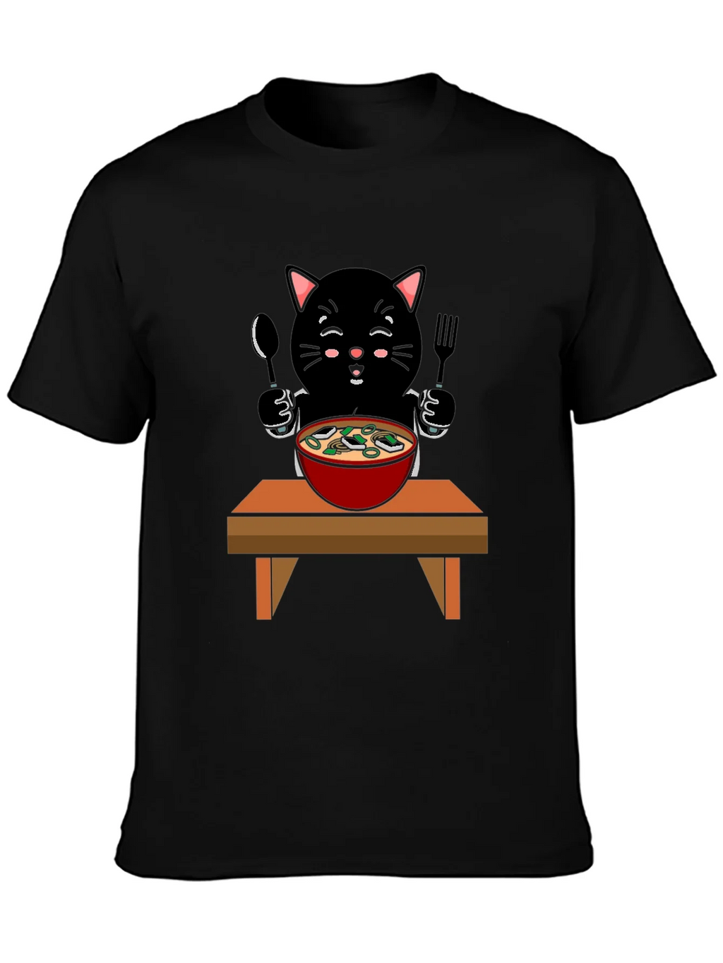 Cat Eating Ramen T-Shirt product image 3