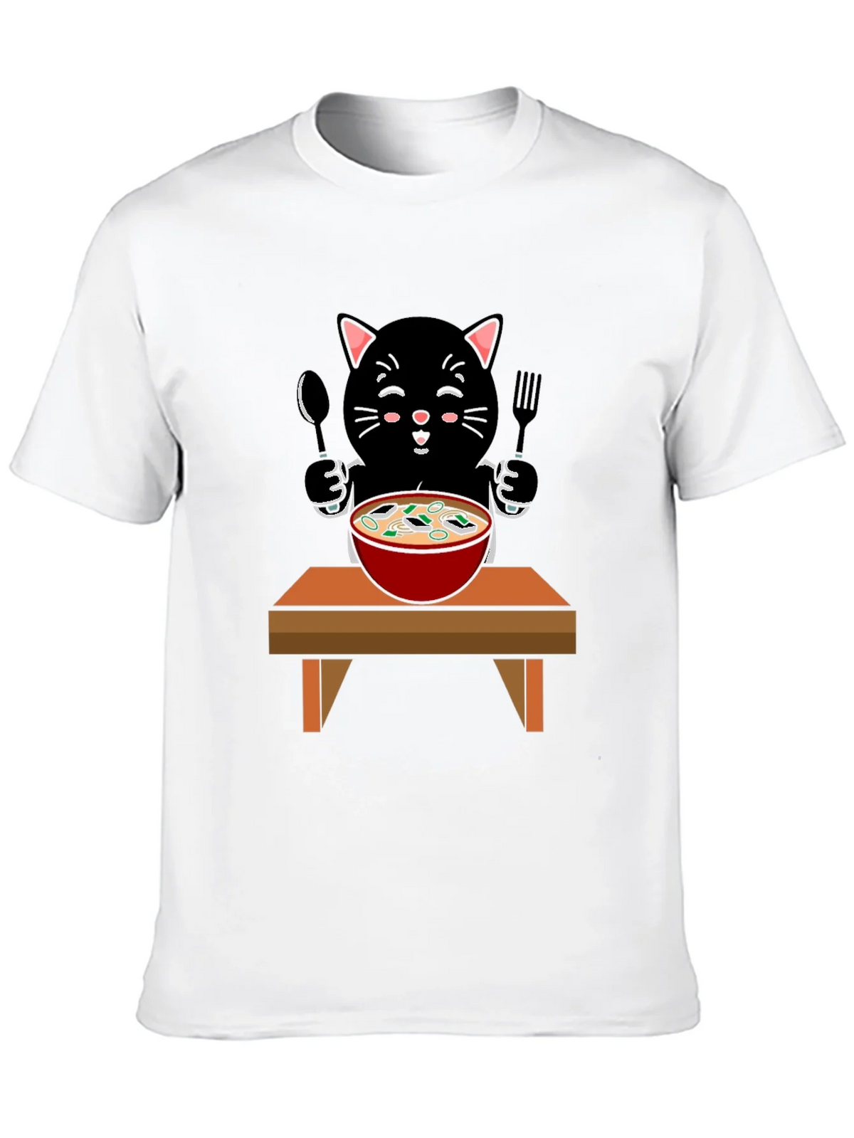Cat Eating Ramen T-Shirt product image 9