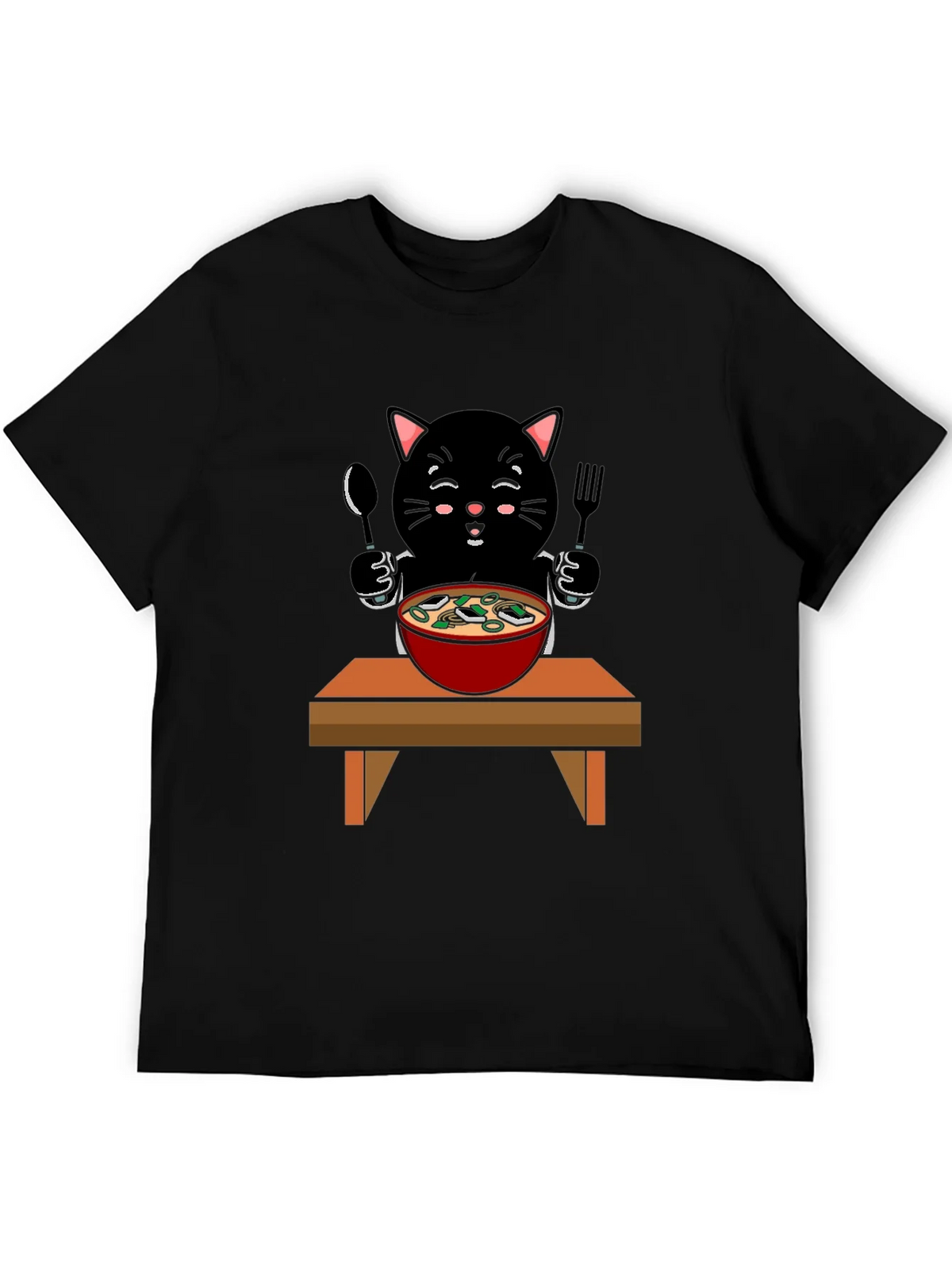 Cat Eating Ramen T-Shirt product image 5