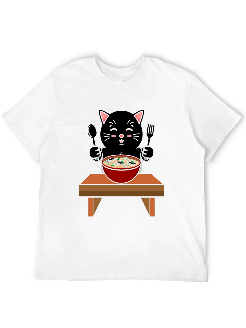 Cat Eating Ramen T-Shirt product image 11