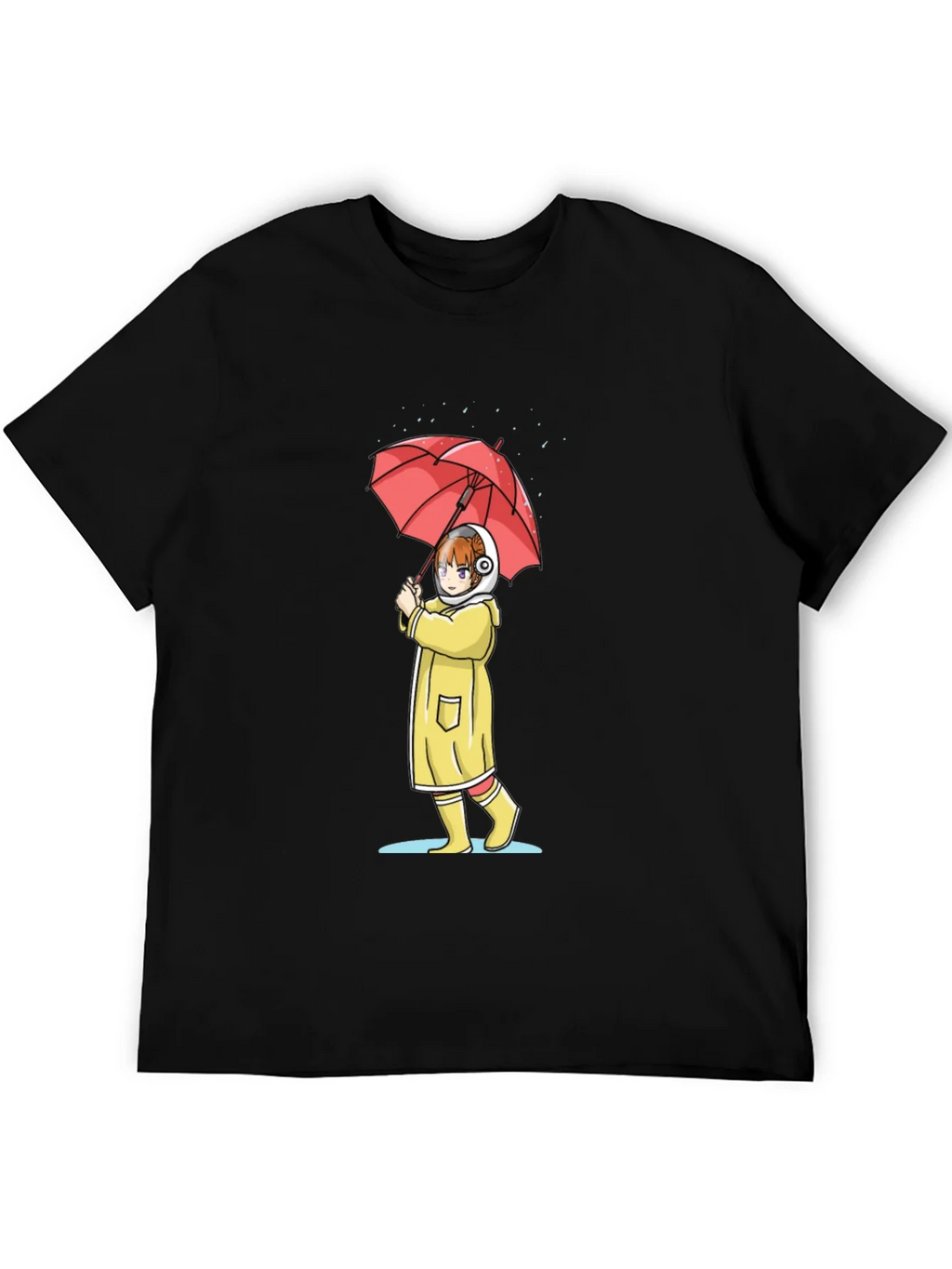 Anime Girl Umbrella Graphic T-Shirt product image 5