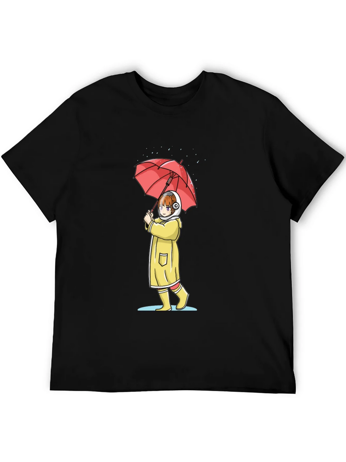 Anime Girl Umbrella Graphic T-Shirt product image 5