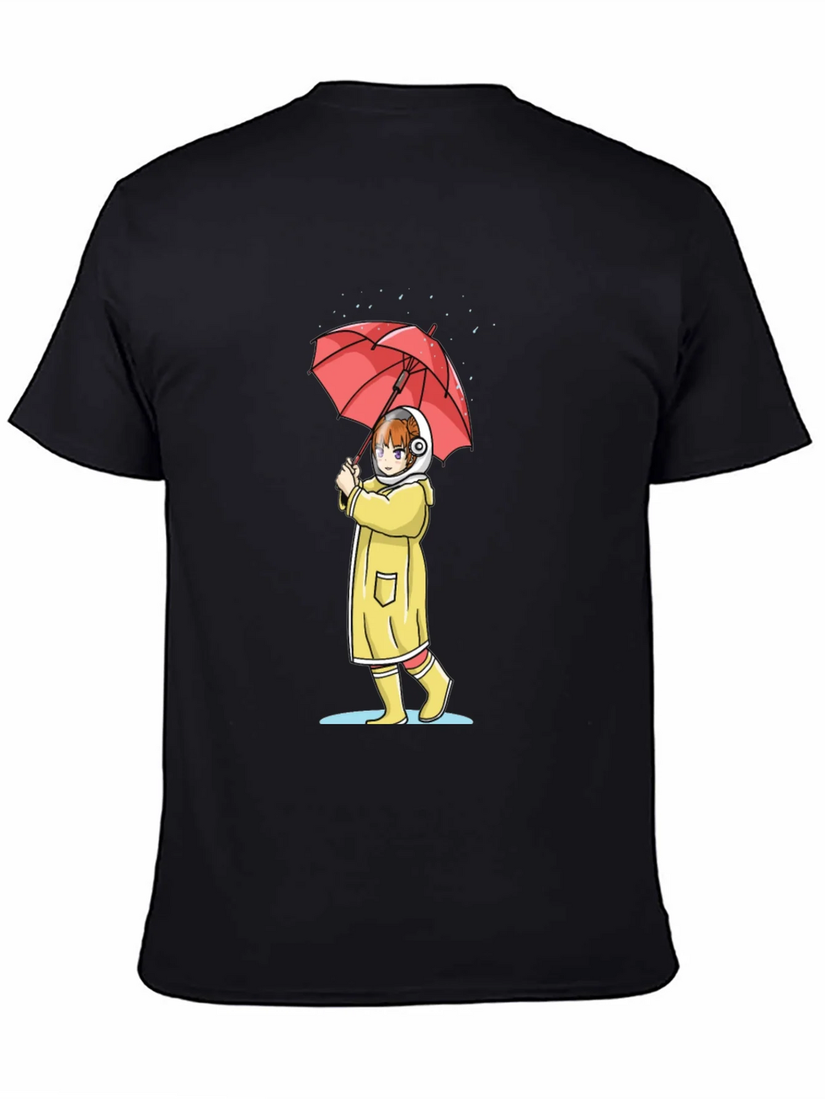 Anime Girl Umbrella Graphic T-Shirt product image 4