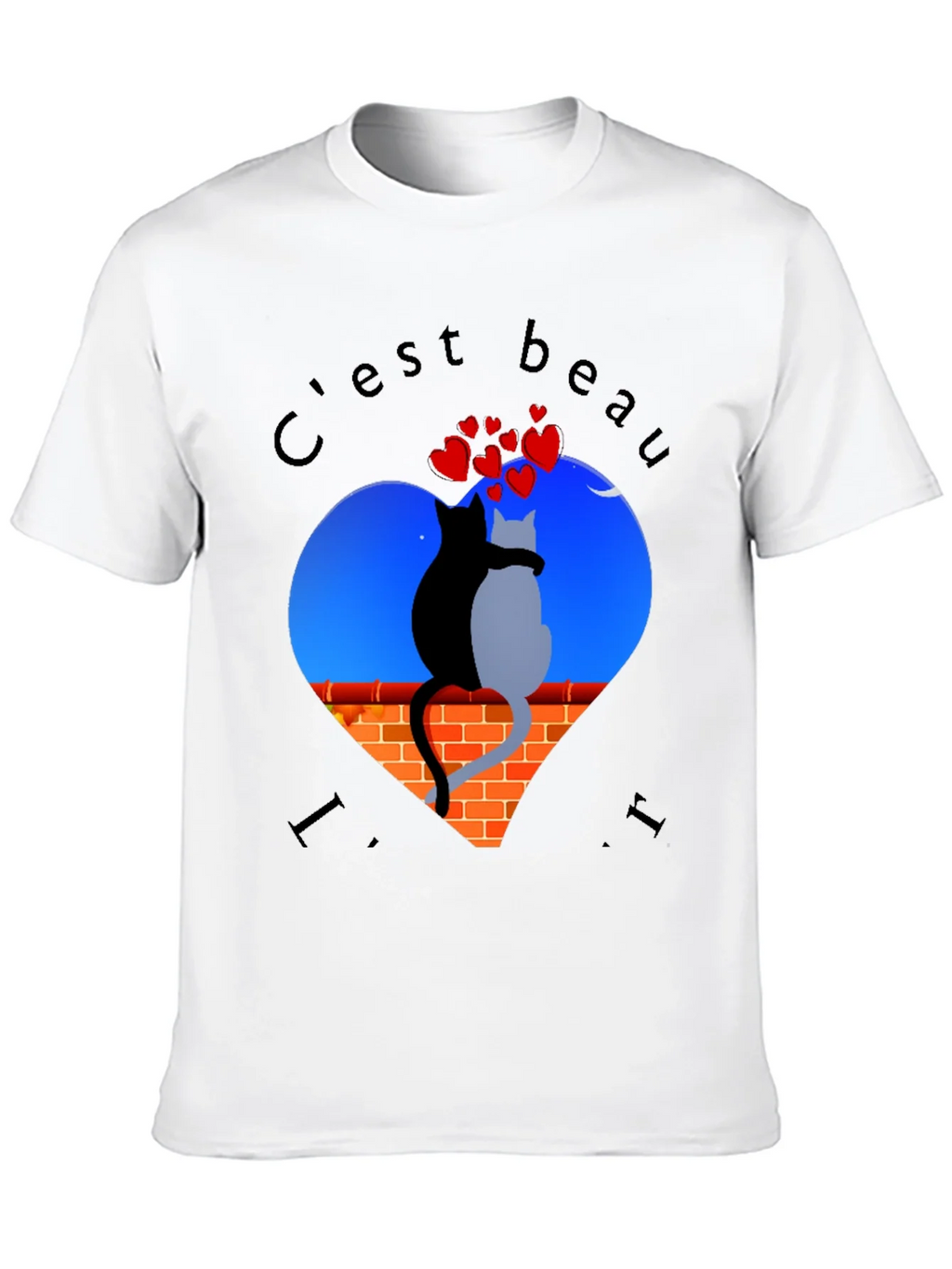 Romantic Cats T-Shirt - Cest Beau La Vie product image 9
