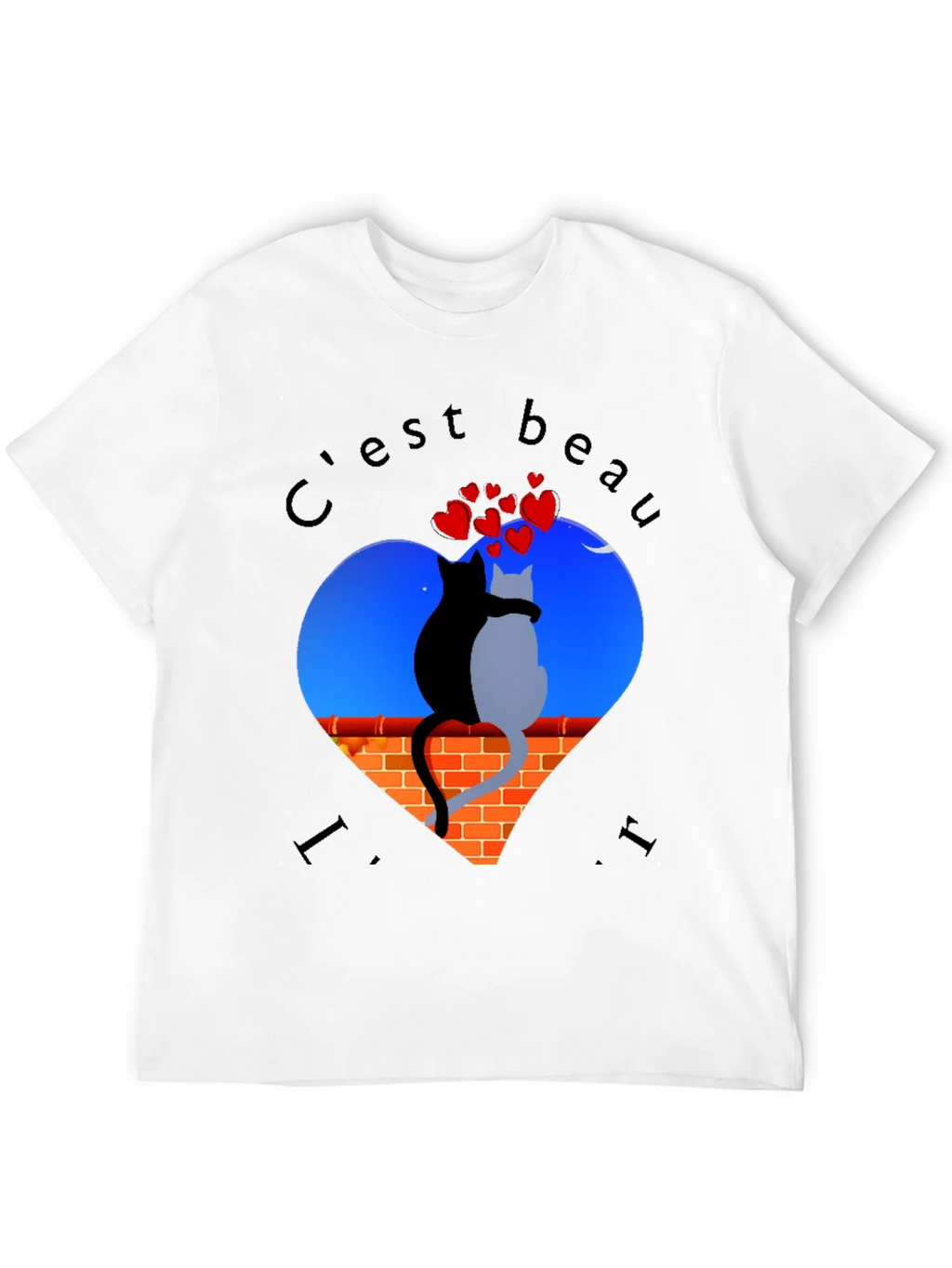 Romantic Cats T-Shirt - Cest Beau La Vie product image 11