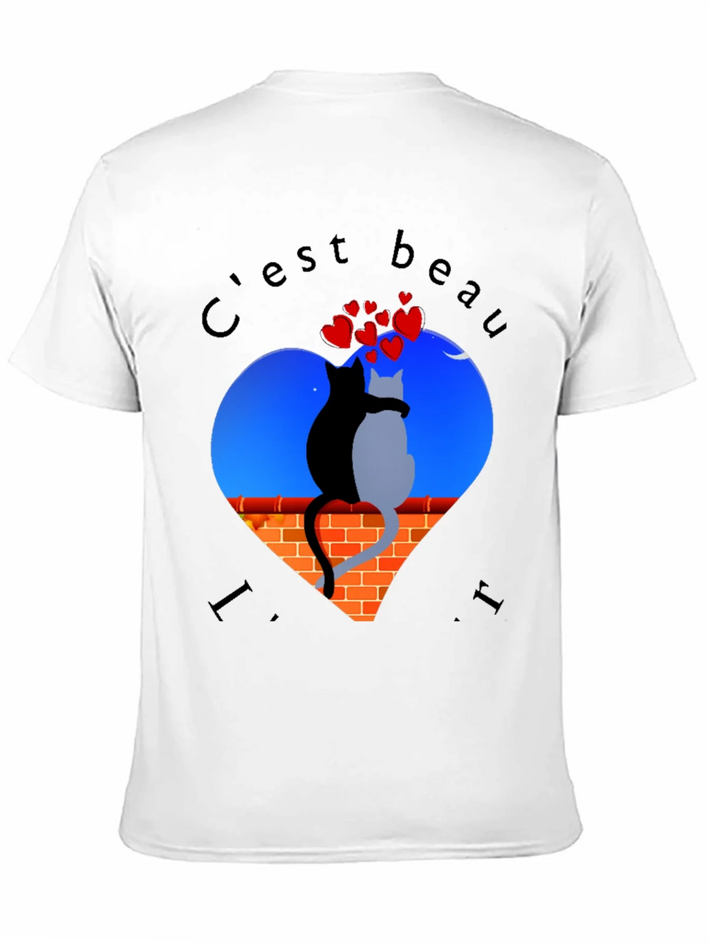 Romantic Cats T-Shirt - Cest Beau La Vie product image 10