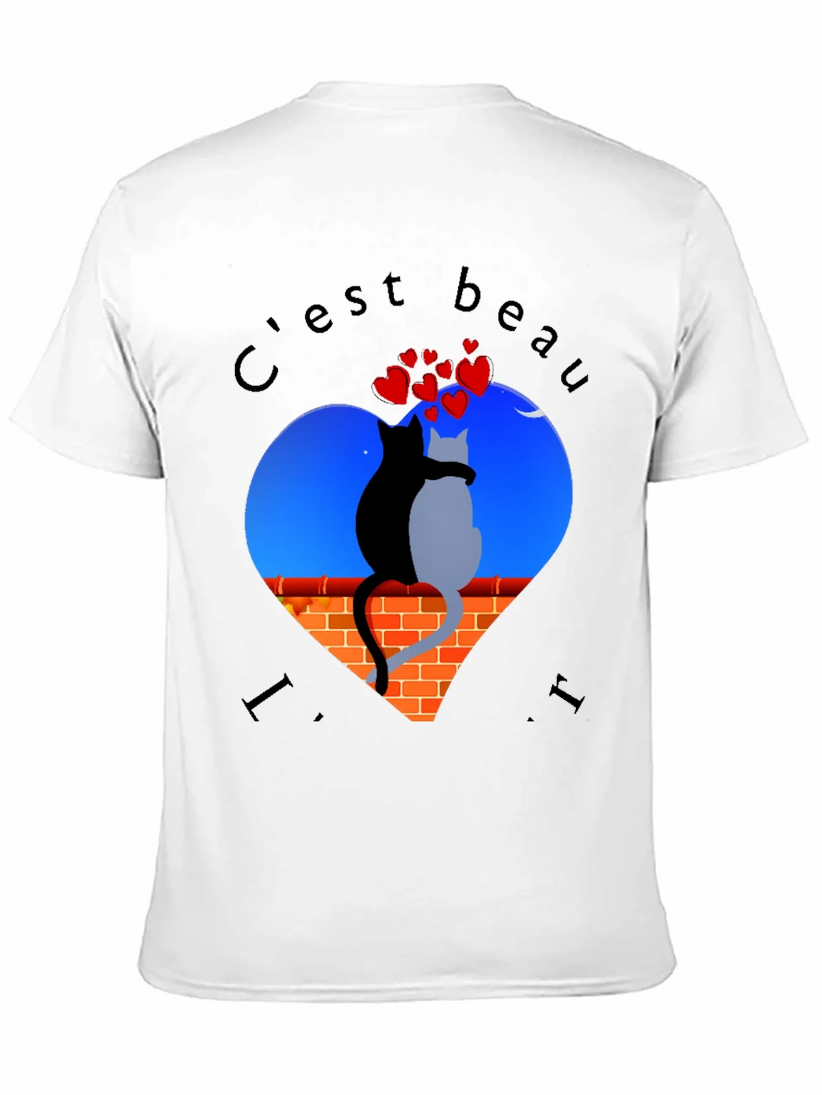 Romantic Cats T-Shirt - Cest Beau La Vie product image 10