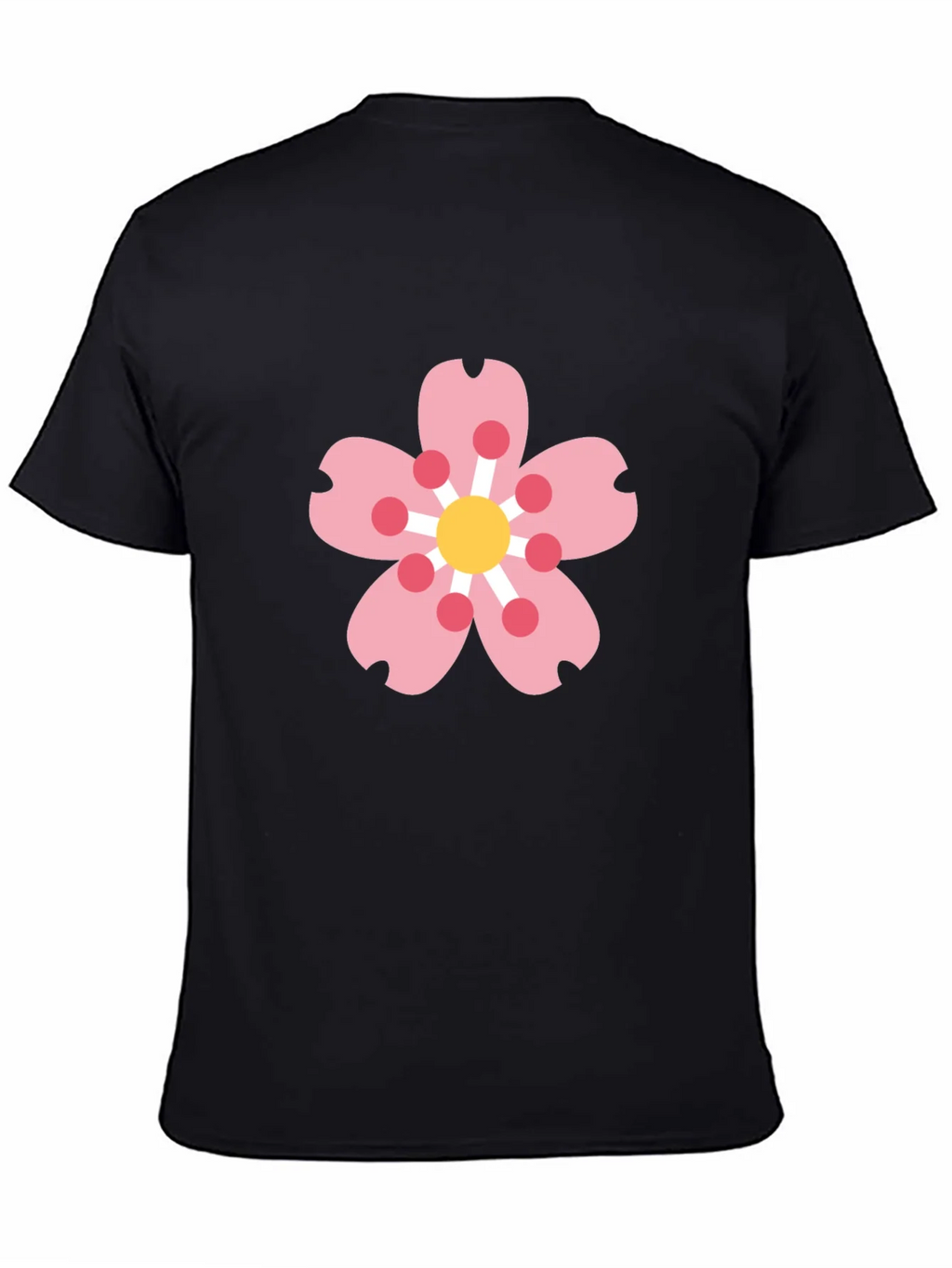 Black Tee with Sakura Blossom Graphic product image 4