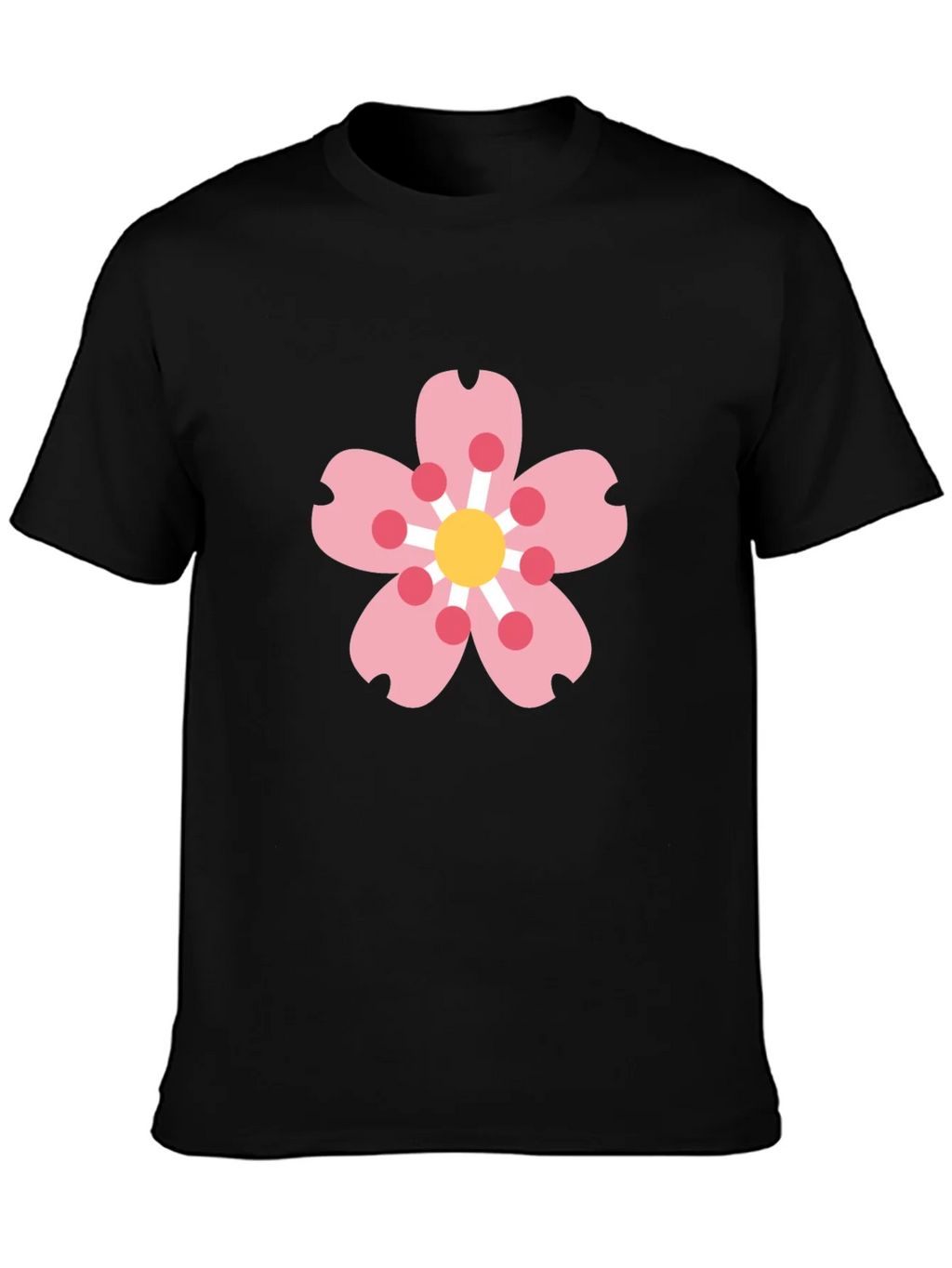 Black Tee with Sakura Blossom Graphic product image 3