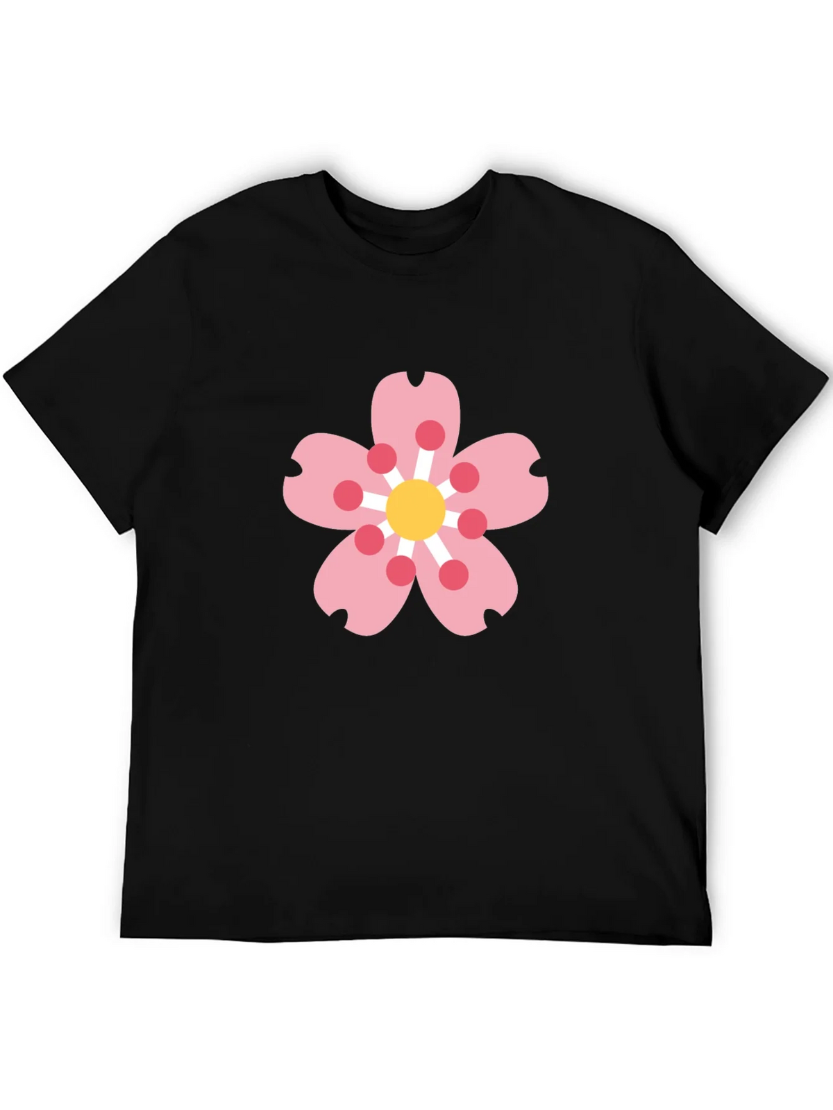 Black Tee with Sakura Blossom Graphic product image 5