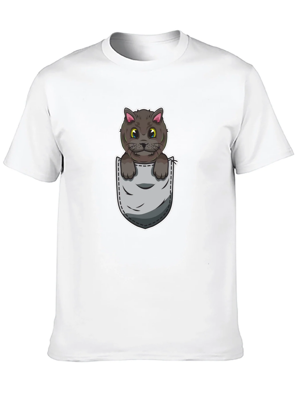 Cartoon Cat in Pocket Graphic Tee - Unisex product image 9