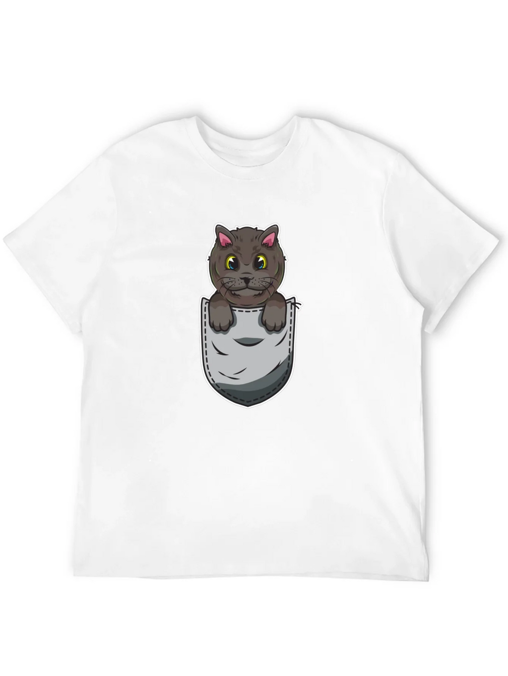 Cartoon Cat in Pocket Graphic Tee - Unisex product image 11
