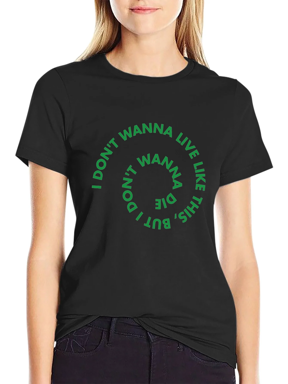 I Dont Wanna Live Like This Graphic Tee product image 2