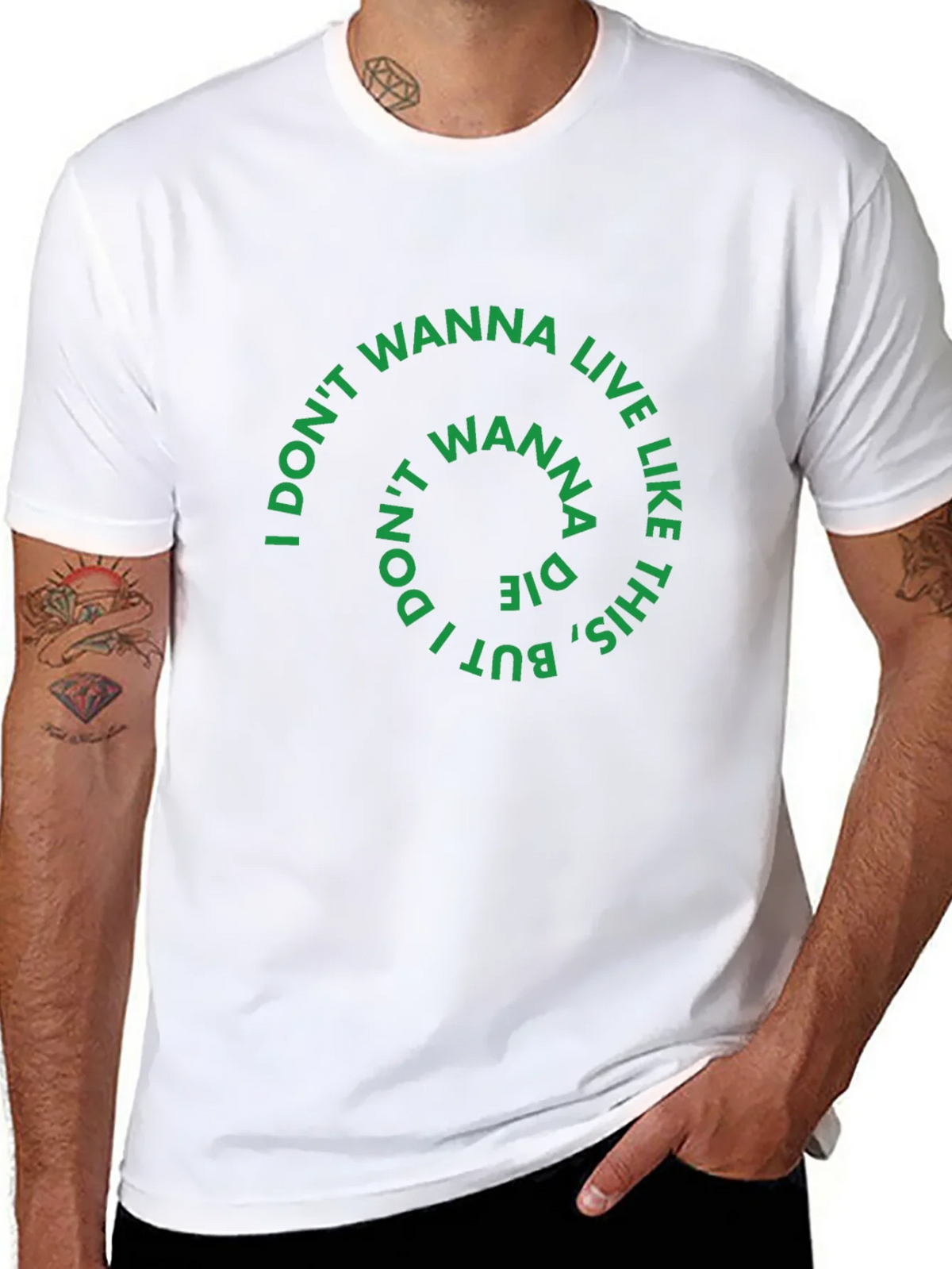 I Dont Wanna Live Like This Graphic Tee product image 7
