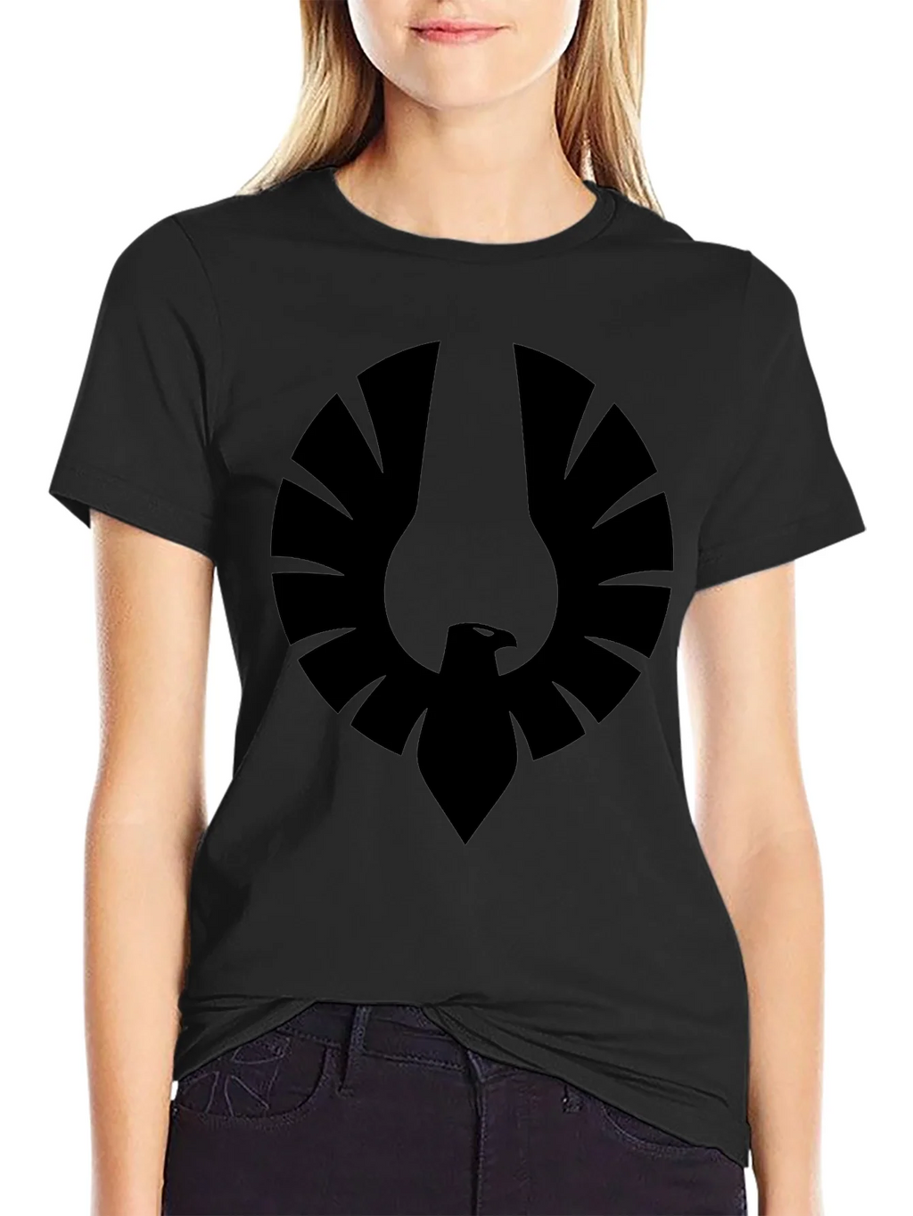 Mens Black Graphic Tee - Phoenix Emblem product image 2