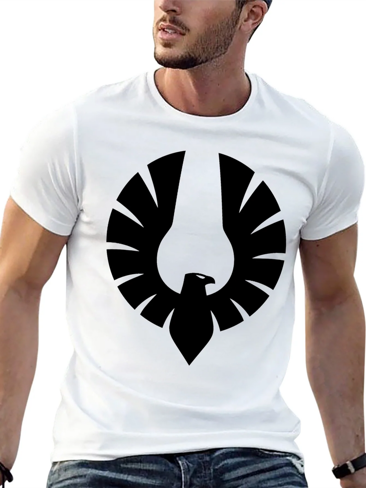 Mens Black Graphic Tee - Phoenix Emblem product image 12