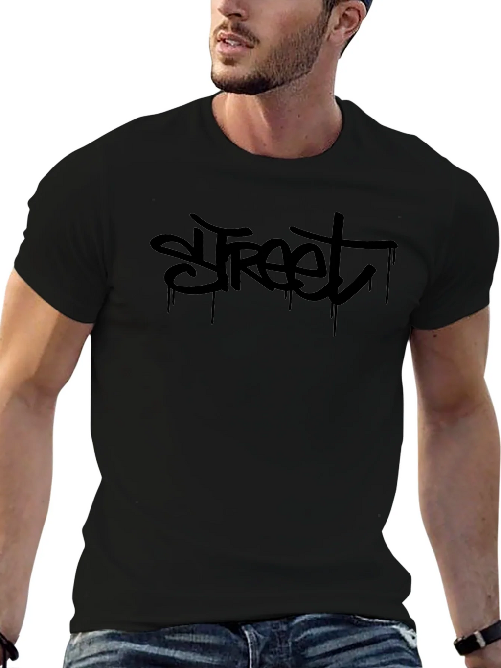 Street Graffiti Style Black T-Shirt product image 6