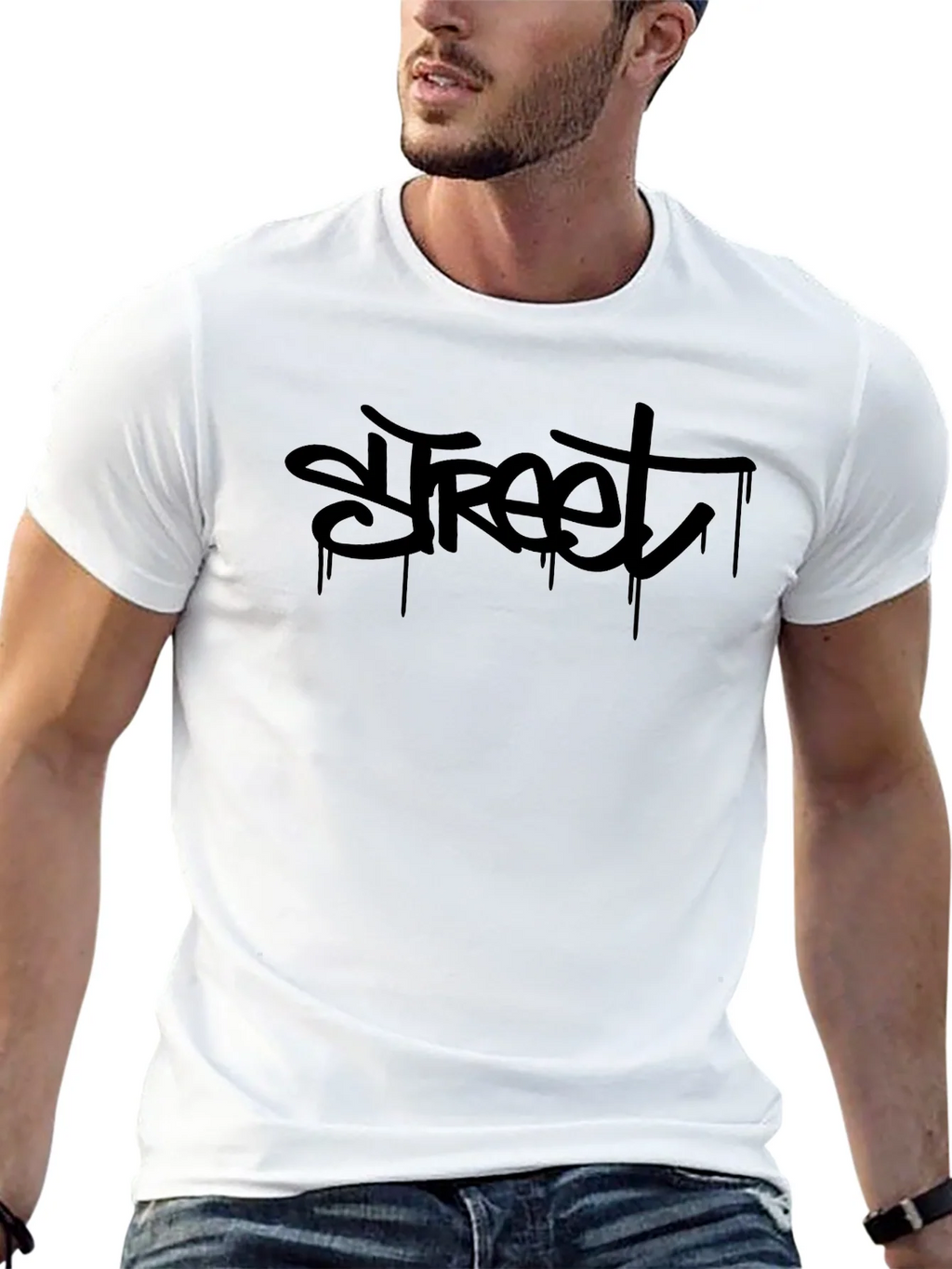 Street Graffiti Style Black T-Shirt product image 12