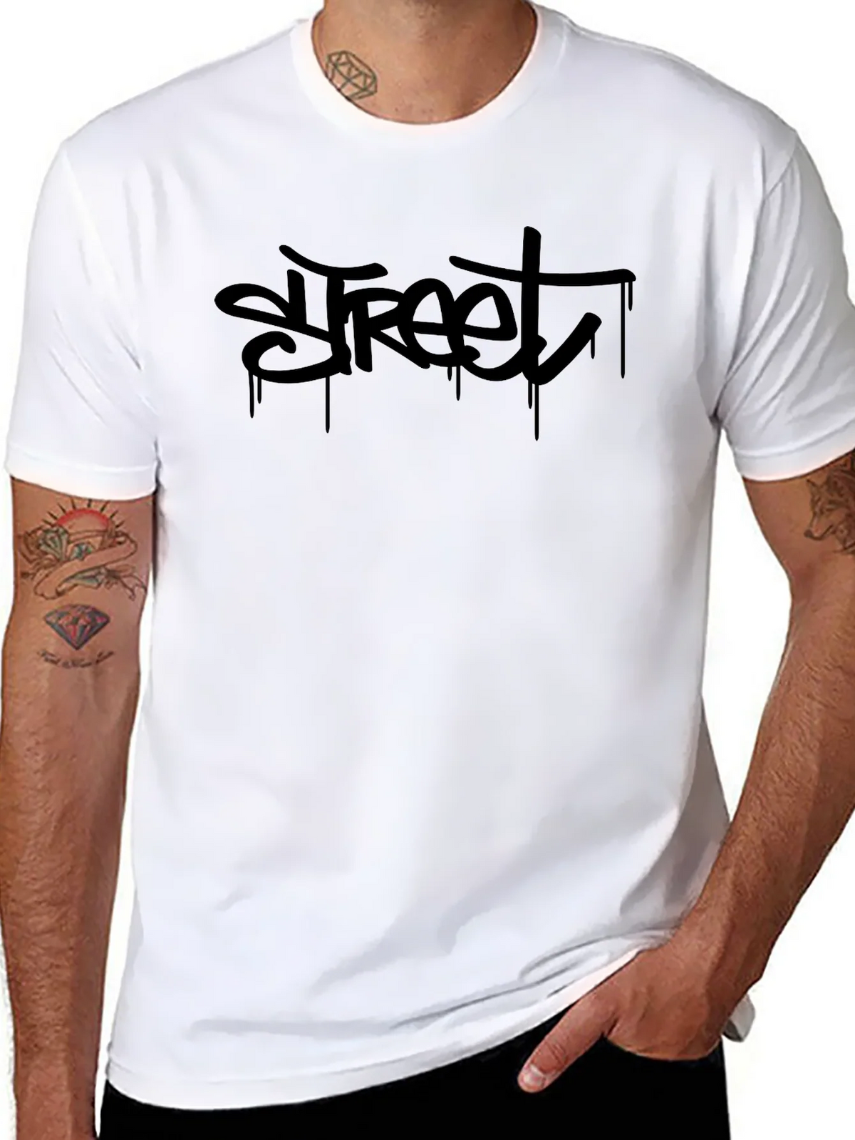 Street Graffiti Style Black T-Shirt product image 7