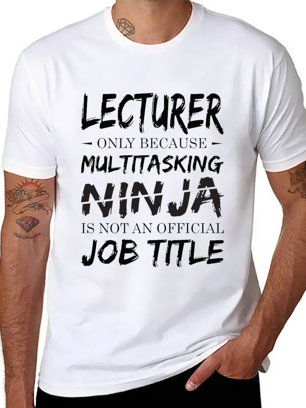 Lecturer Multitasking Ninja Black T-Shirt product image 7