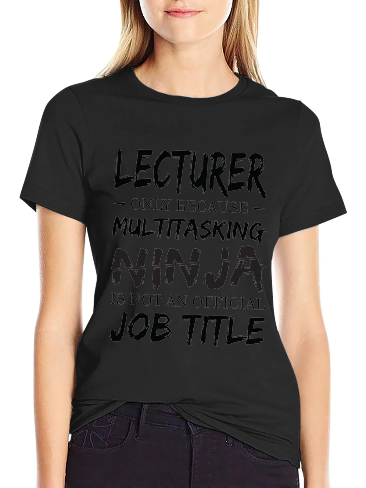 Lecturer Multitasking Ninja Black T-Shirt product image 2