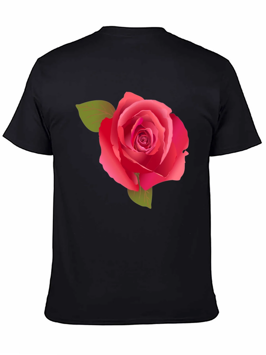 Rose Graphic Tee - Stylish Black Cotton Shirt product image 4