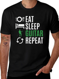 Eat Sleep Guitar Repeat Graphic Tee product image 1