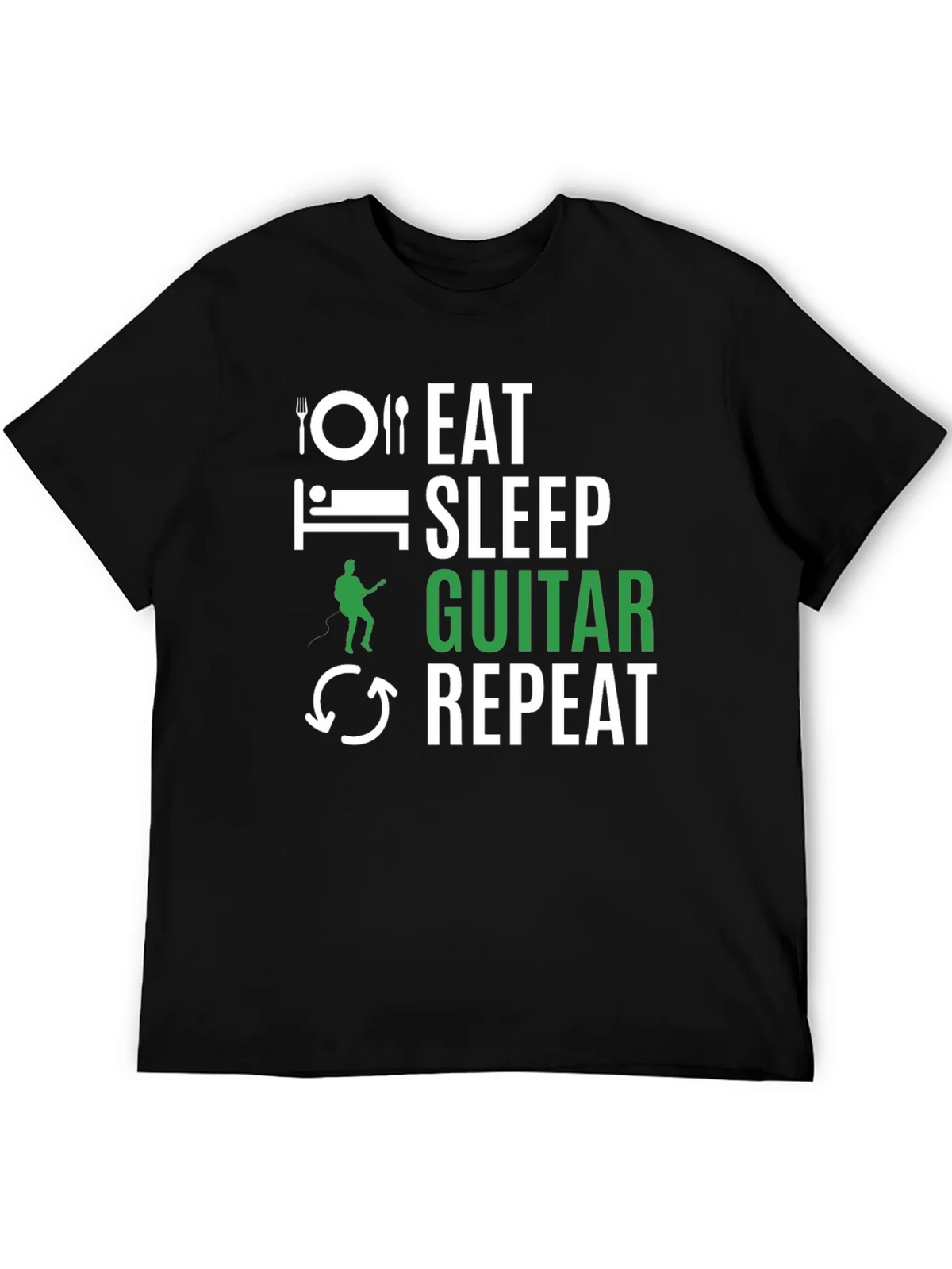 Eat Sleep Guitar Repeat Graphic Tee product image 5