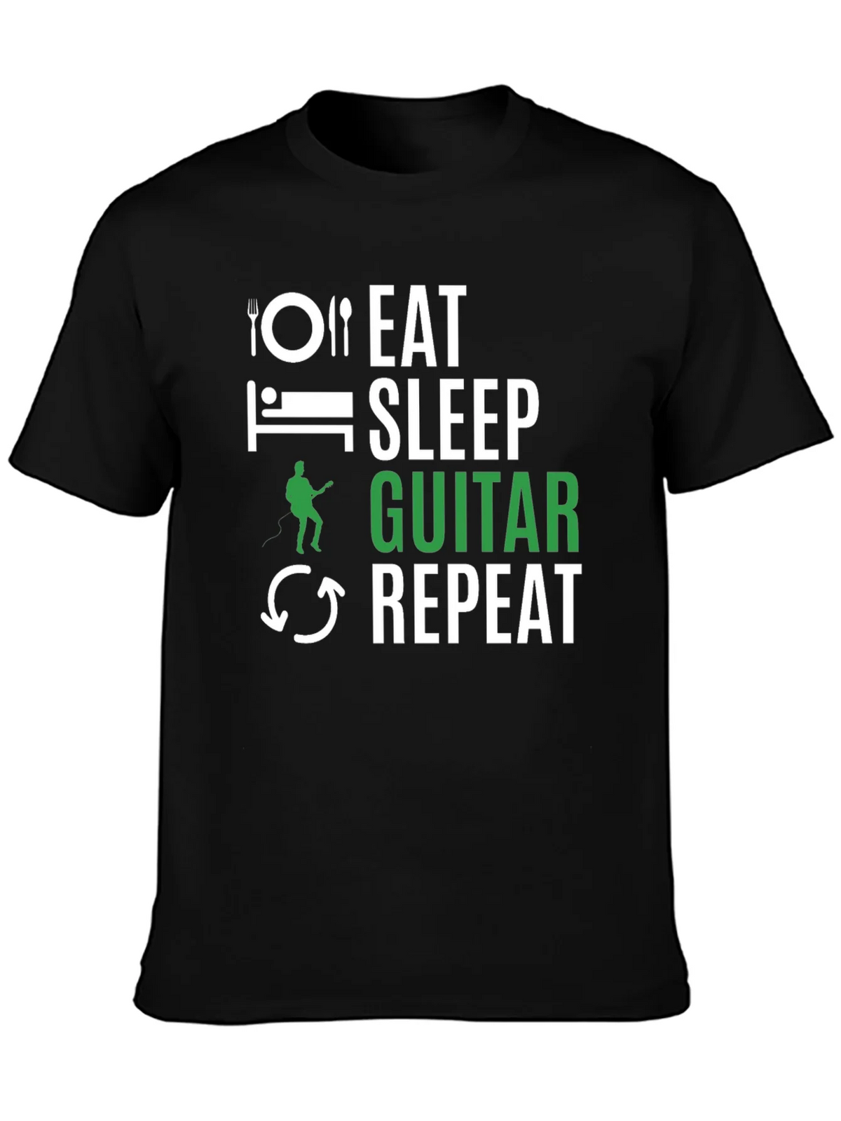 Eat Sleep Guitar Repeat Graphic Tee product image 3