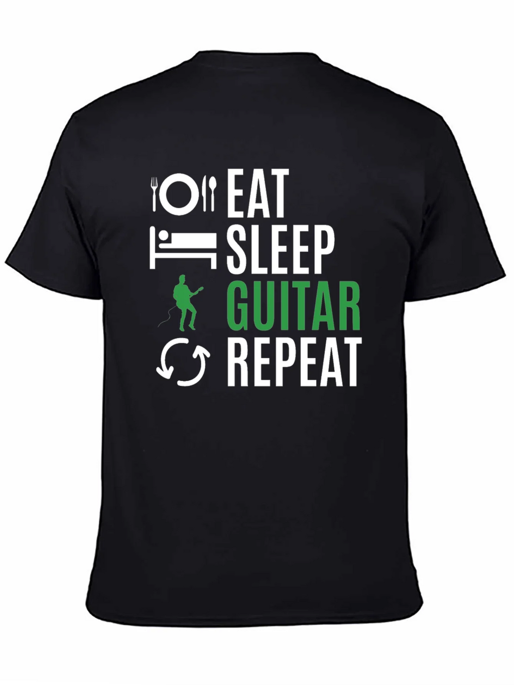 Eat Sleep Guitar Repeat Graphic Tee product image 4