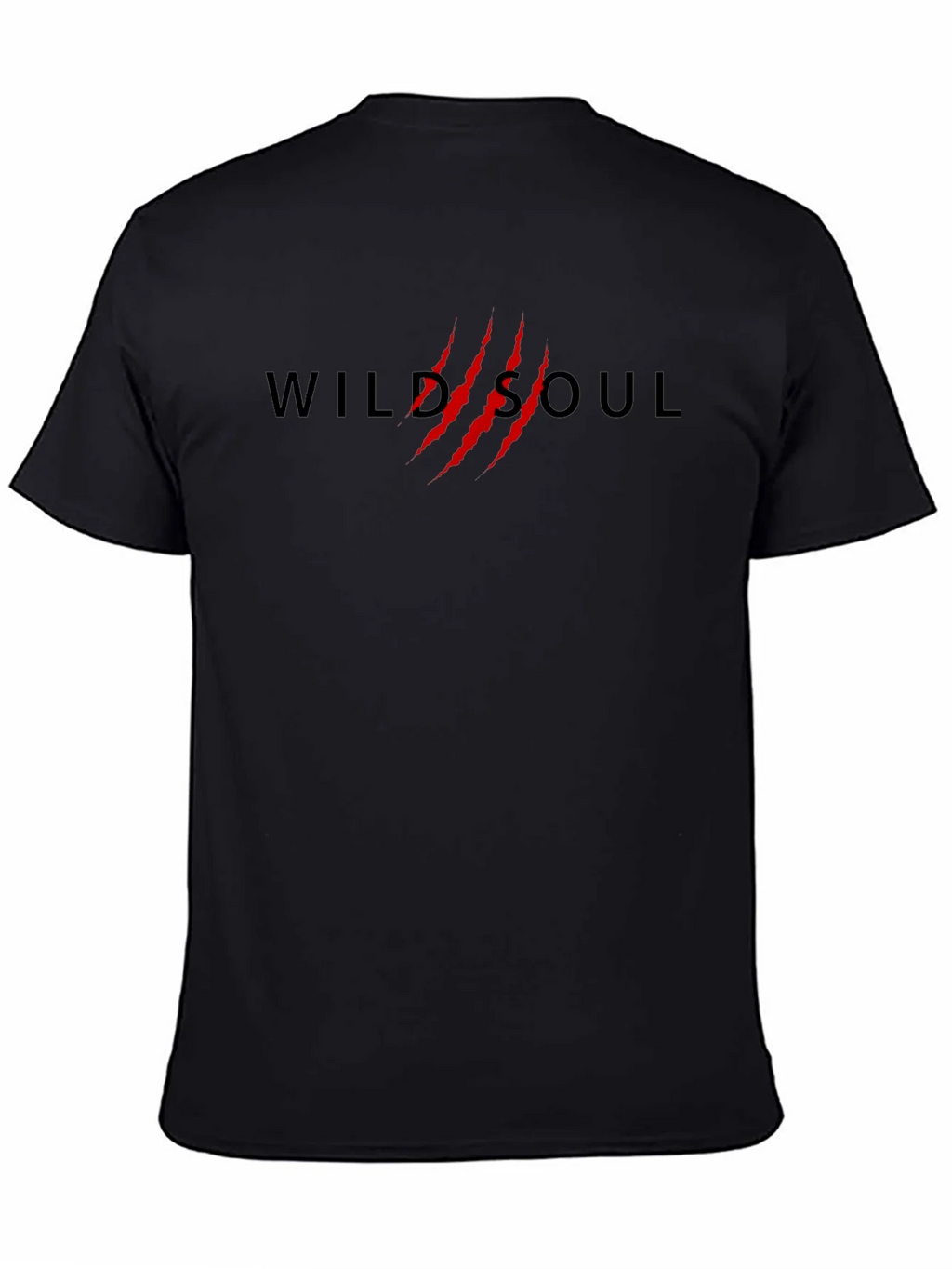 Wild Soul T-Shirt - Black Cotton Tee with Red Claw Design product image 4