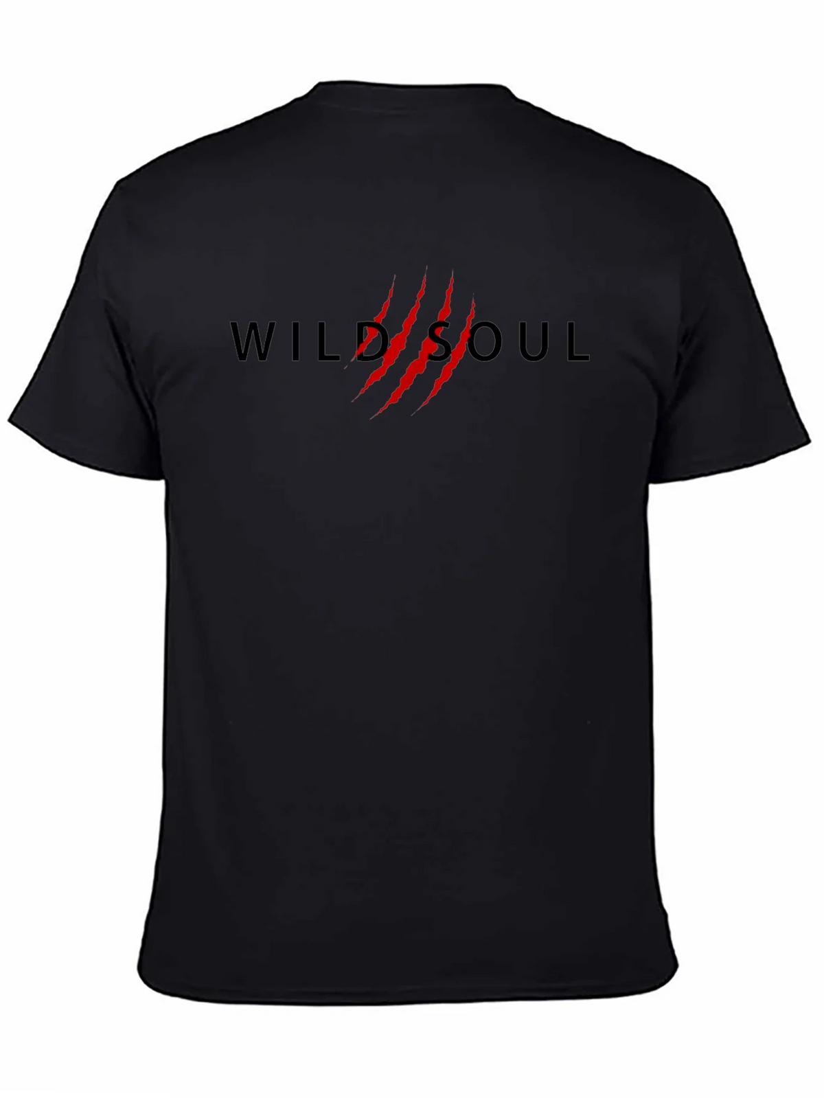Wild Soul T-Shirt - Black Cotton Tee with Red Claw Design product image 4