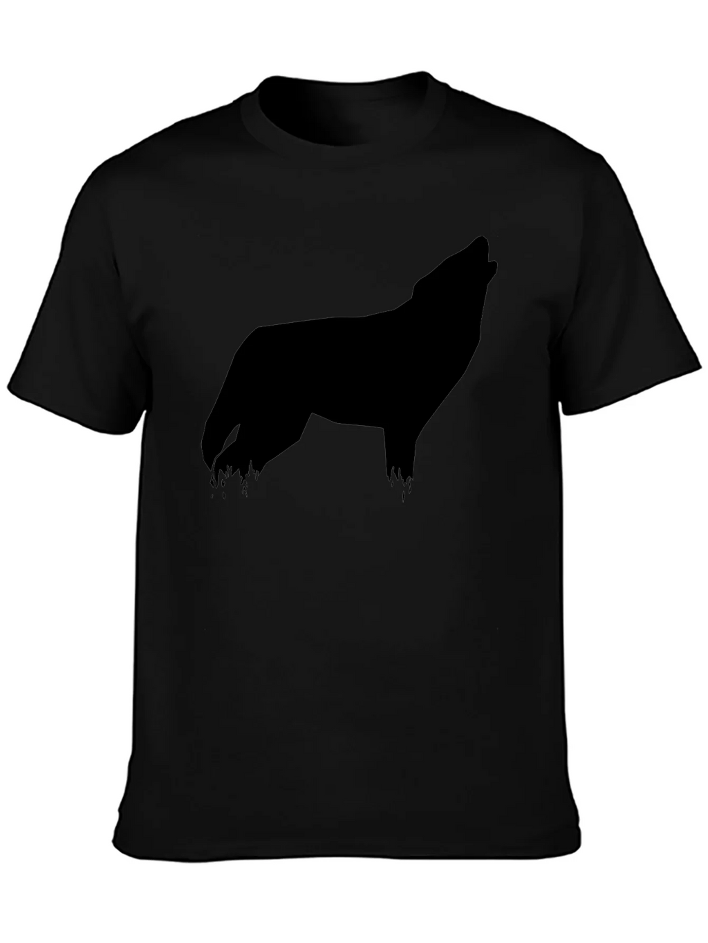 Black Wolf Silhouette Graphic Tee product image 3