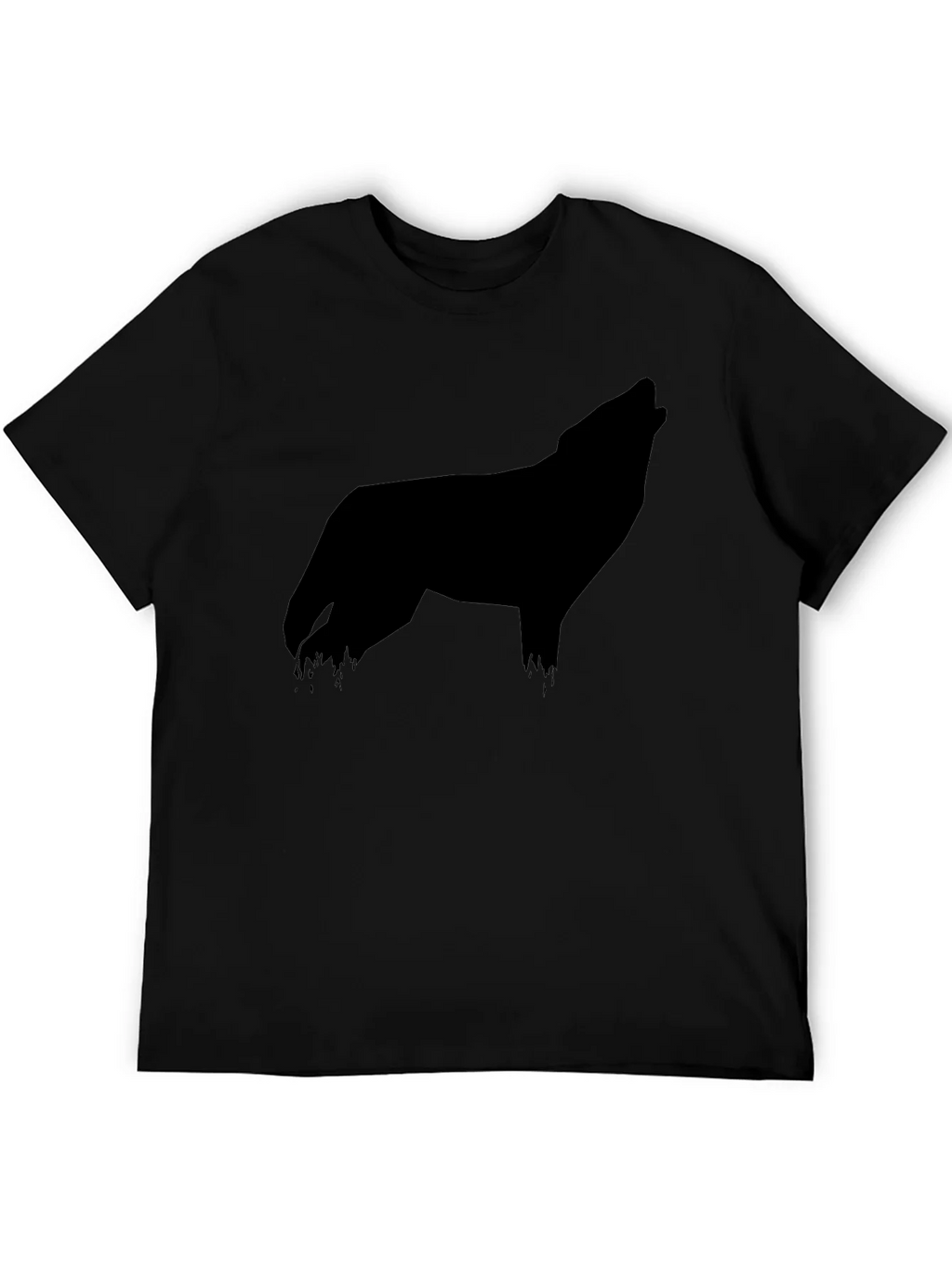 Black Wolf Silhouette Graphic Tee product image 5