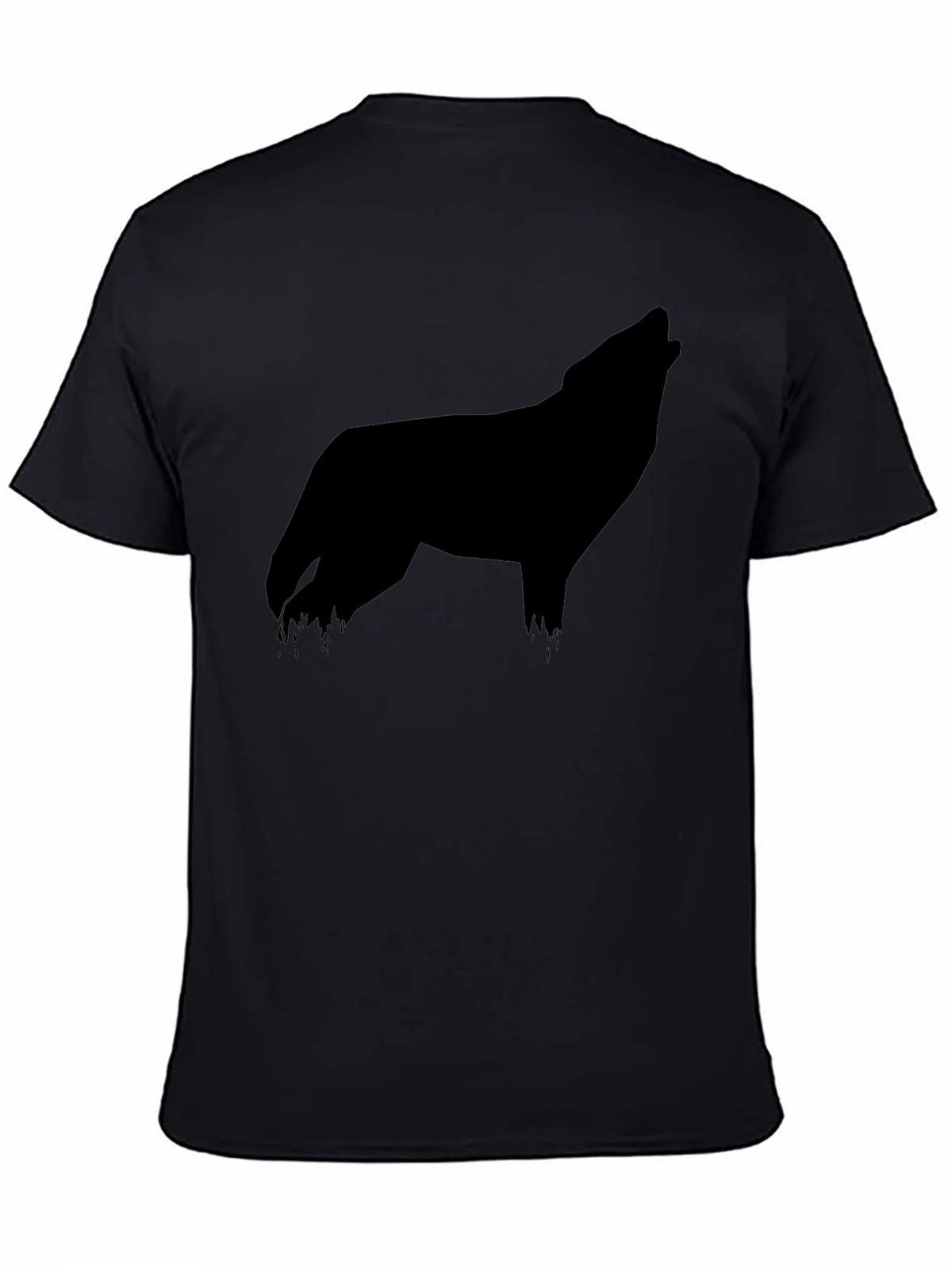 Black Wolf Silhouette Graphic Tee product image 4