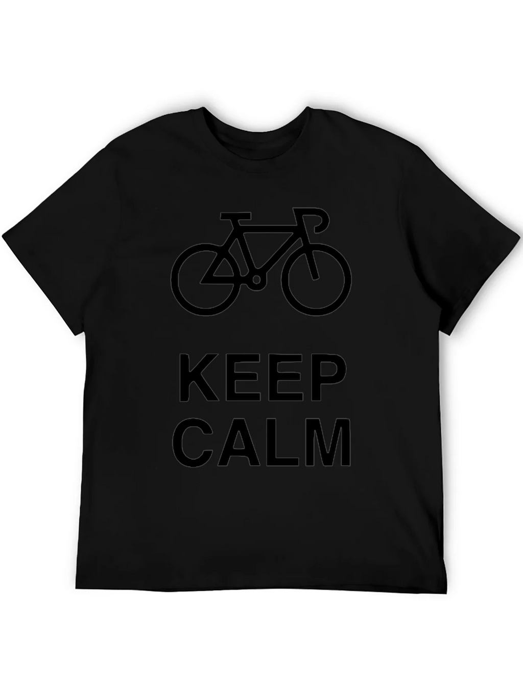Keep Calm Bicycle Graphic Black T-Shirt product image 5