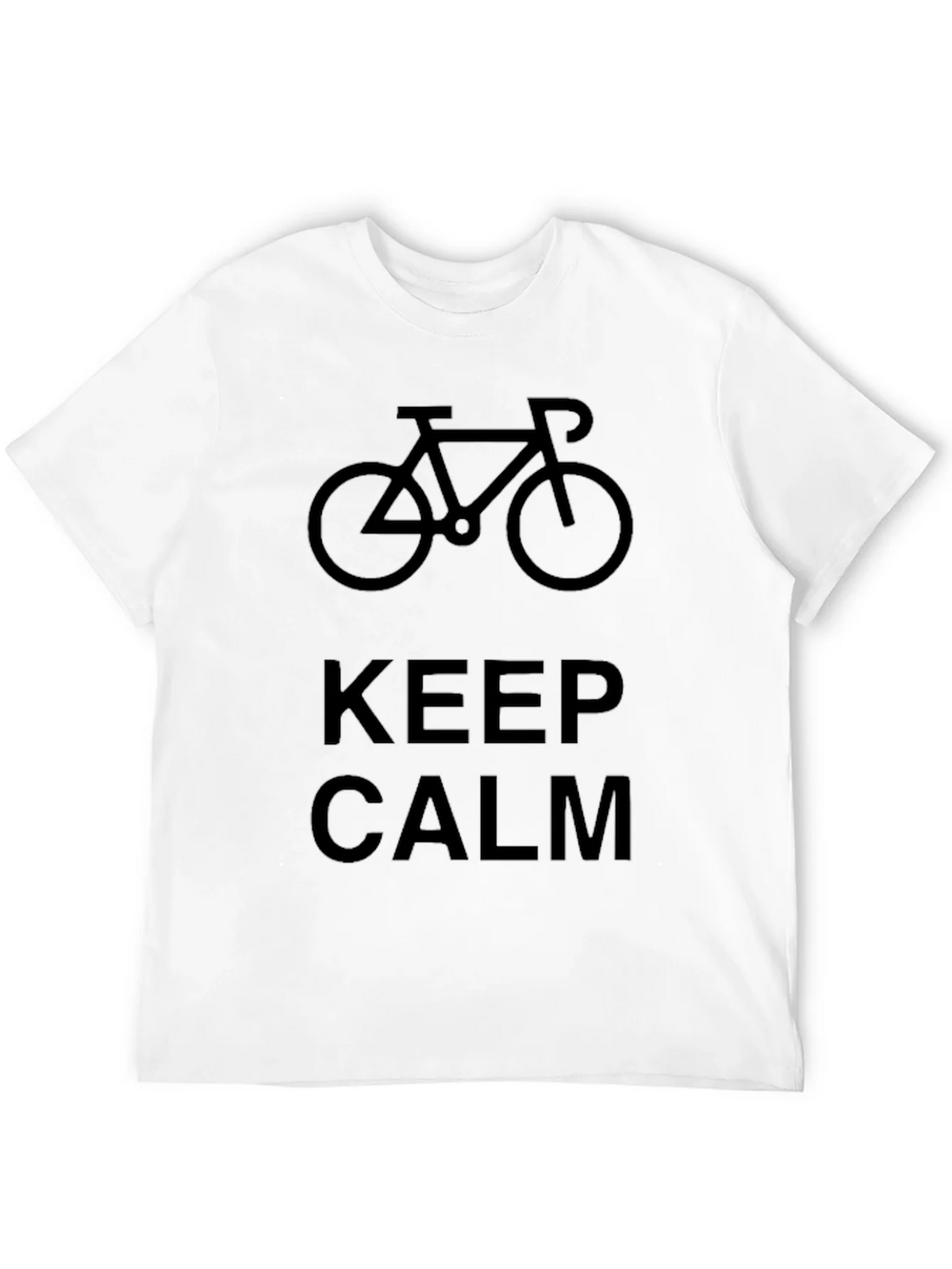 Keep Calm Bicycle Graphic Black T-Shirt product image 11