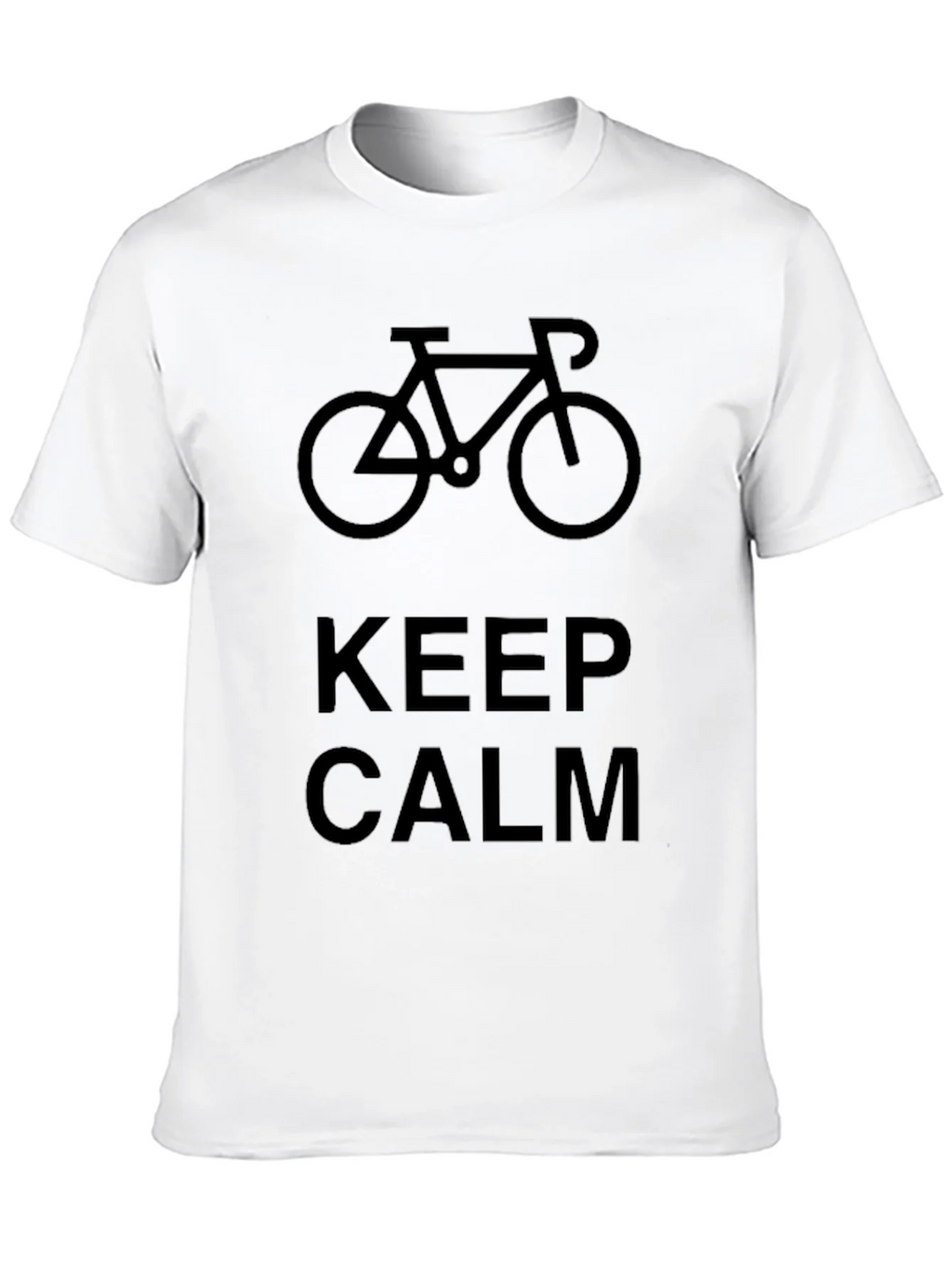 Keep Calm Bicycle Graphic Black T-Shirt product image 9
